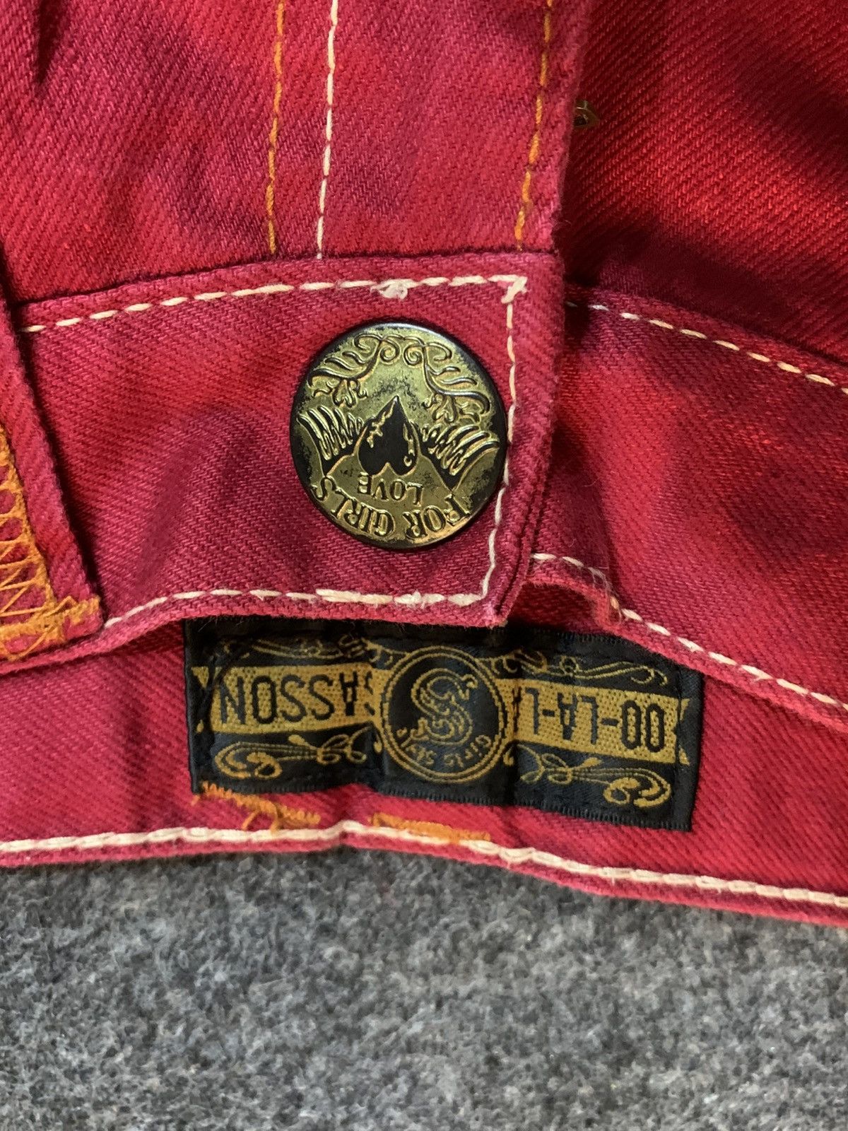 GOSTAR DE FUGA × If Six Was Nine × Japanese Brand Flare laces jeans oolalasasson japanese style 27x30 Size US 27 - 5 Thumbnail