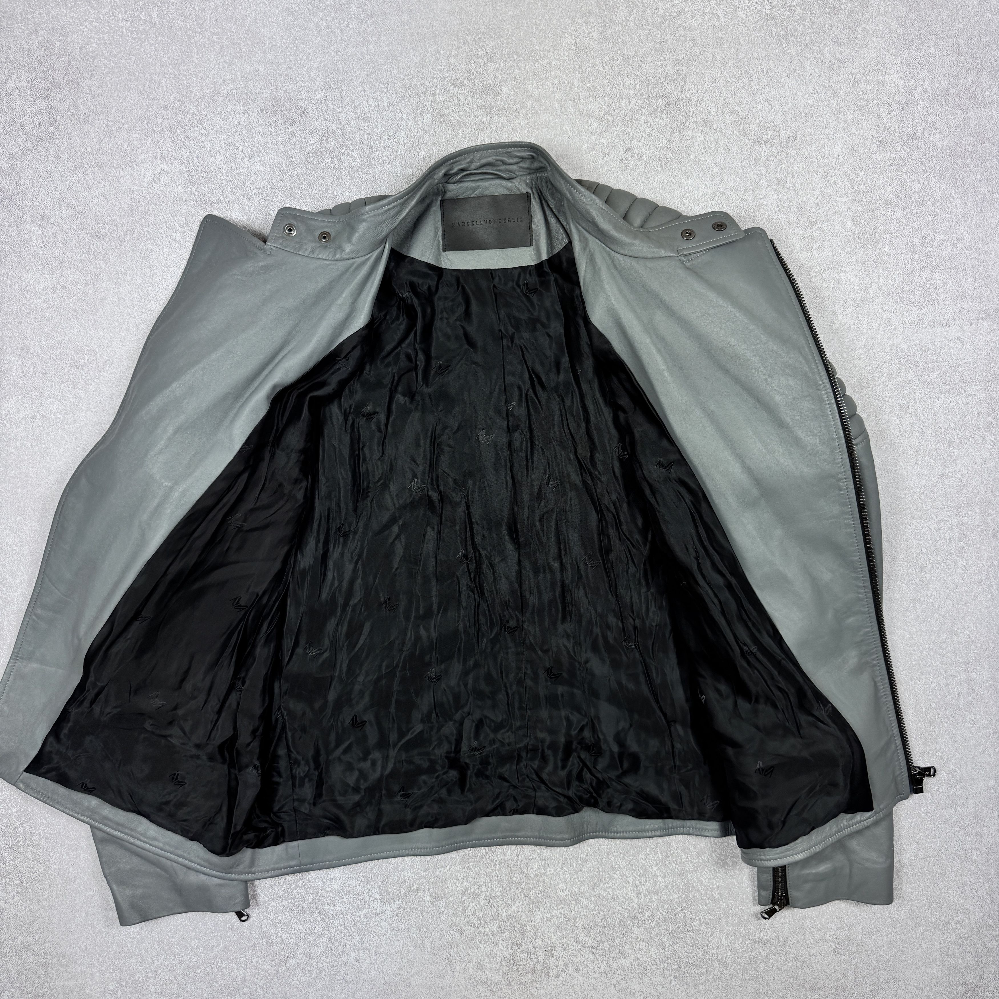Genuine Leather Marcell Von Berlin Lamb Leather Moto Biker Jacket Size 54/XL Size US XL / EU 56 / 4 - 6 Thumbnail