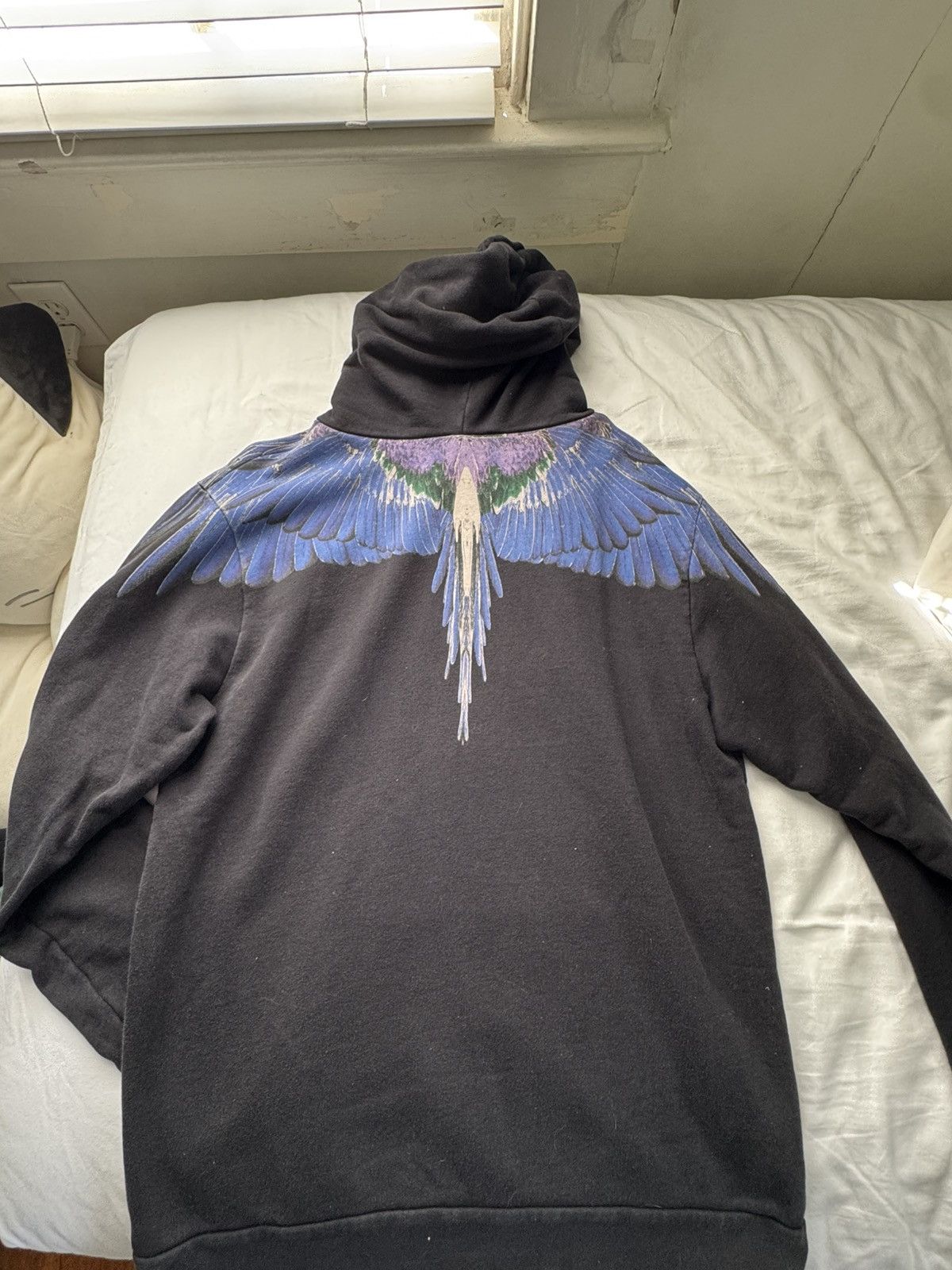 Marcelo Burlon Wings Hoodie Blue and Purple and Green Size US M / EU 48-50 / 2 - 5 Thumbnail
