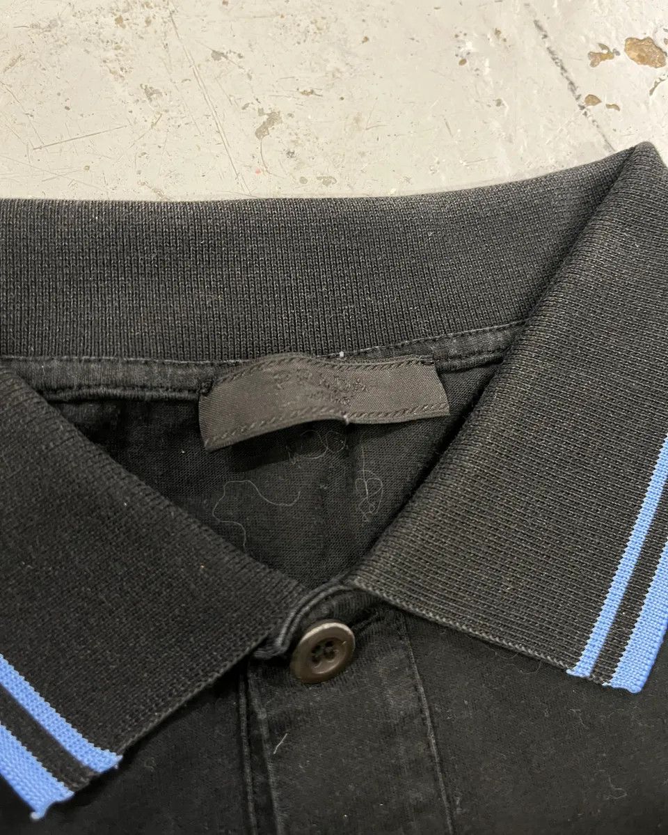 Prada SS2018 Prada Blue Contrast Trim Black Polo Size US S / EU 44-46 / 1 - 9 Thumbnail