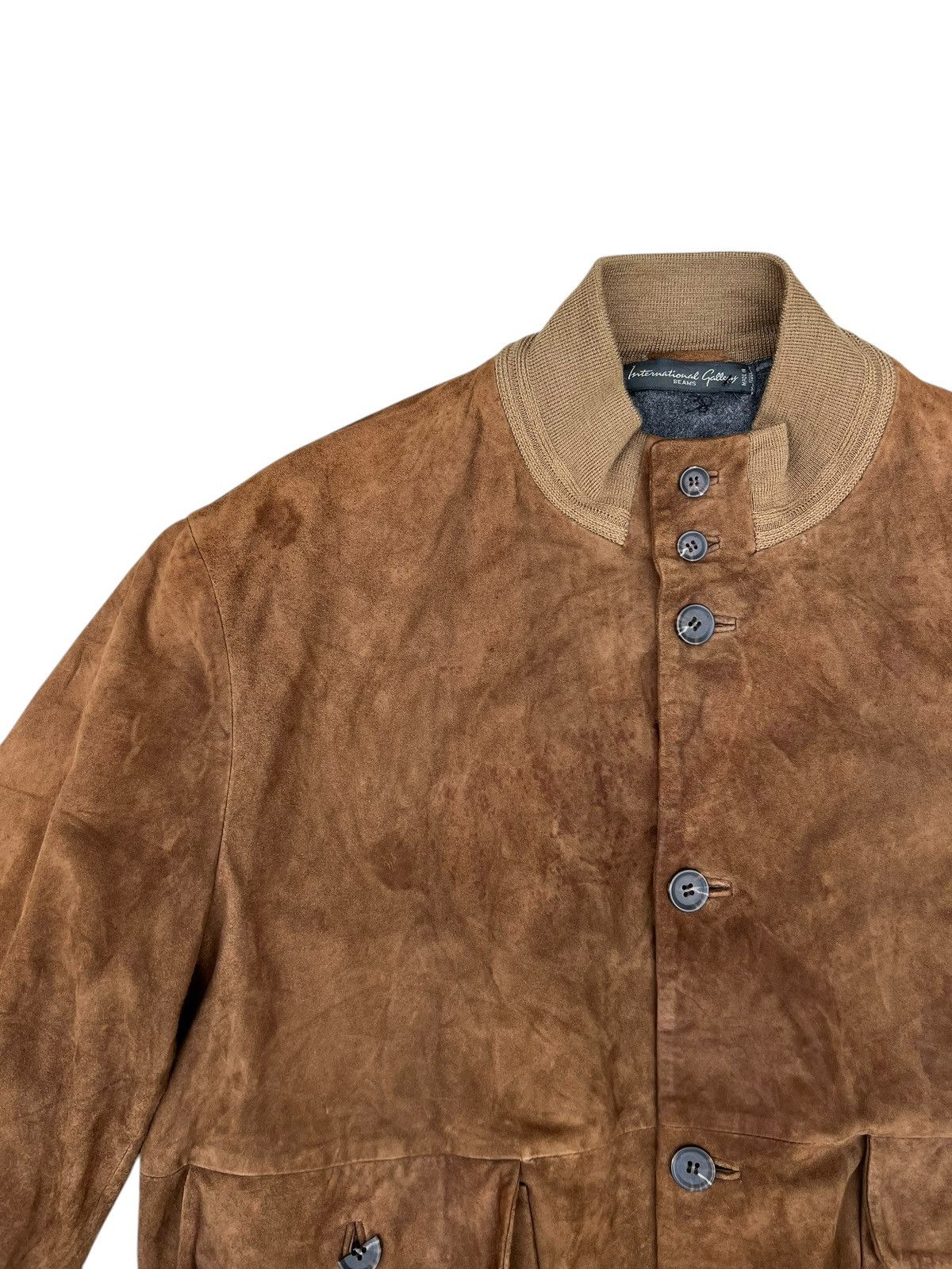 Beams Plus Quttrocchi X Beams Stains Patina Suede Leather Jacket Size US M / EU 48-50 / 2 - 3 Thumbnail