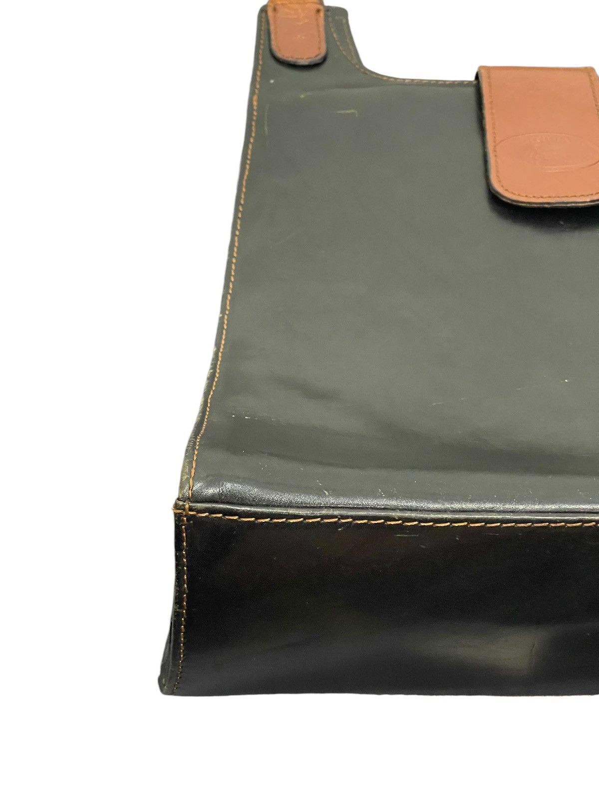 Genuine Leather Full Leather Vtg L’ Artigiano Italy Tote Shoulder Bag 9🟩 Size ONE SIZE - 7 Thumbnail