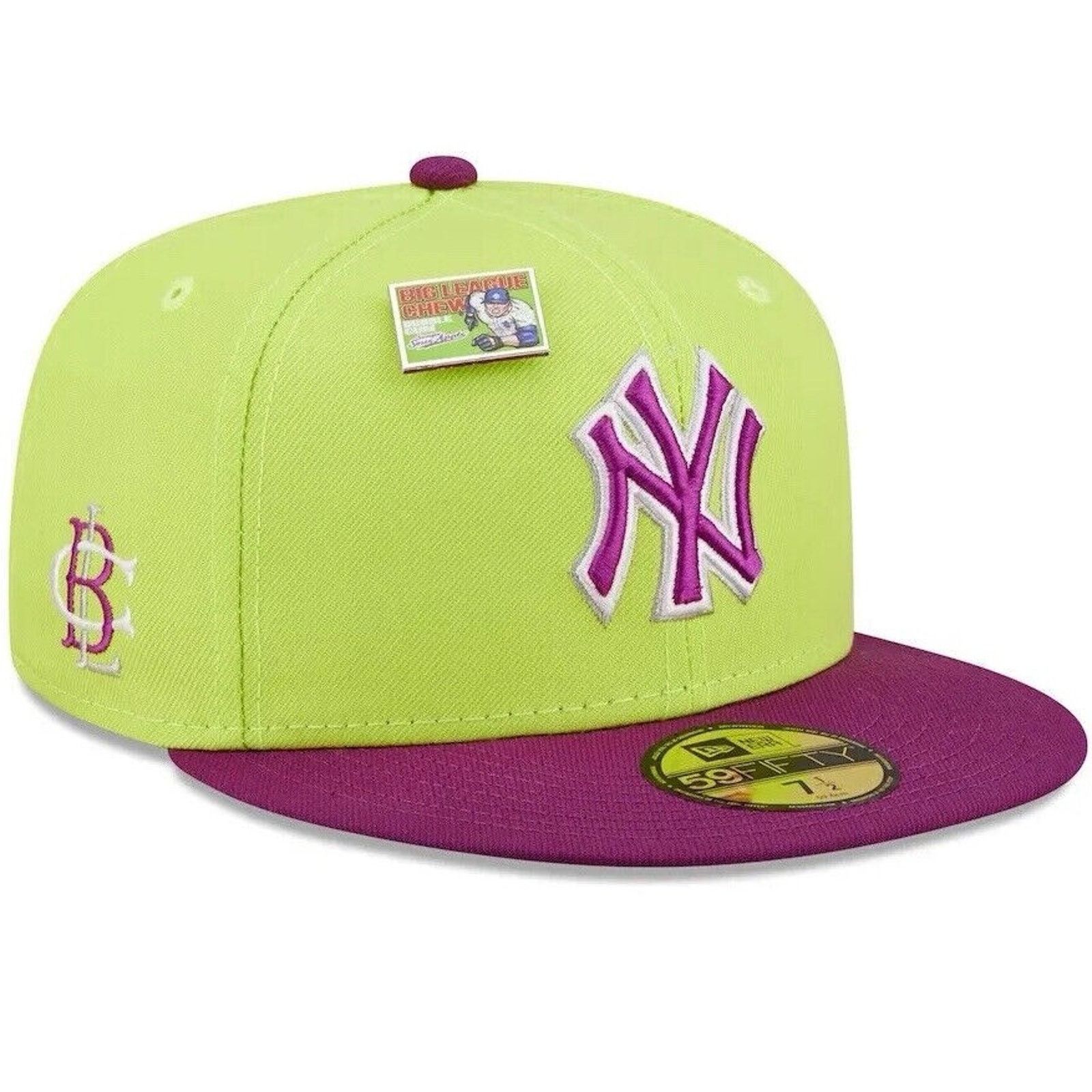 New Era New York Yankees Big League Chew Sour Apple Sz. 7 3/8 No Pin Size ONE SIZE - 3 Thumbnail