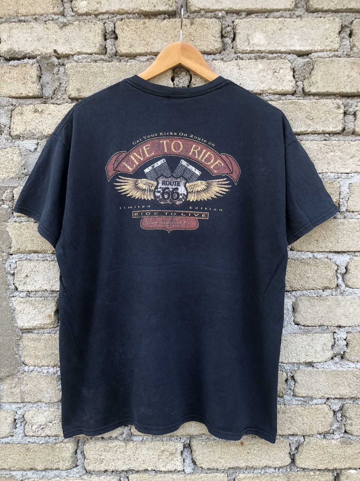 Harley Davidson × Japanese Brand × Vintage Vintage Sunfaded Morro Bay Route 66 Tshirts Size US L / EU 52-54 / 3 - 1 Thumbnail