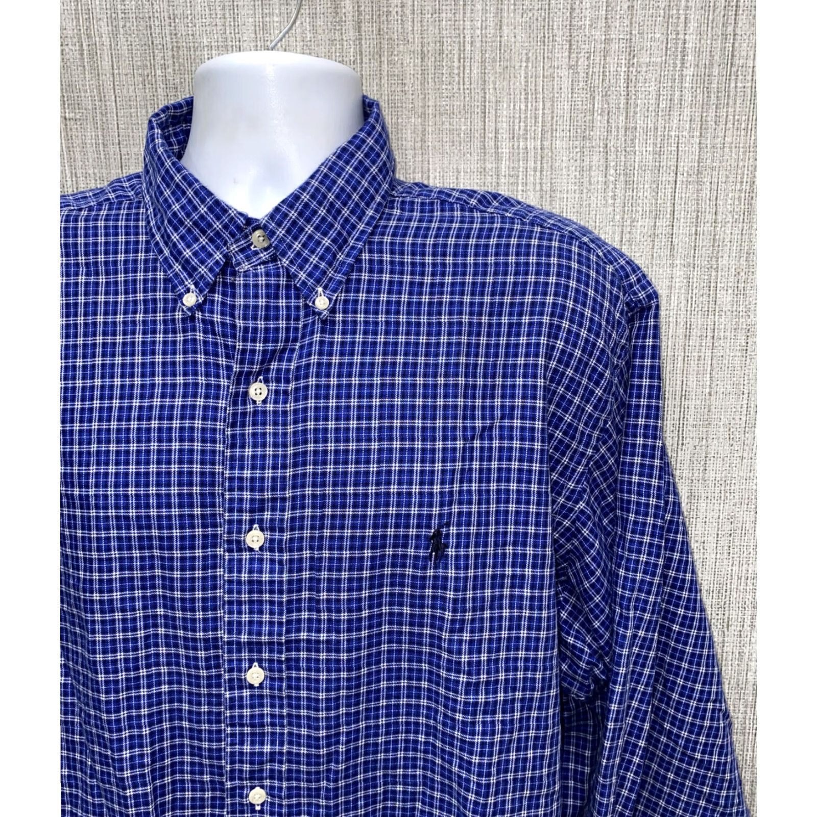 Ralph Lauren Ralph Lauren Mens Blue Long Sleeve Button Down Dress Shirt Large Size 42R - 2 Thumbnail