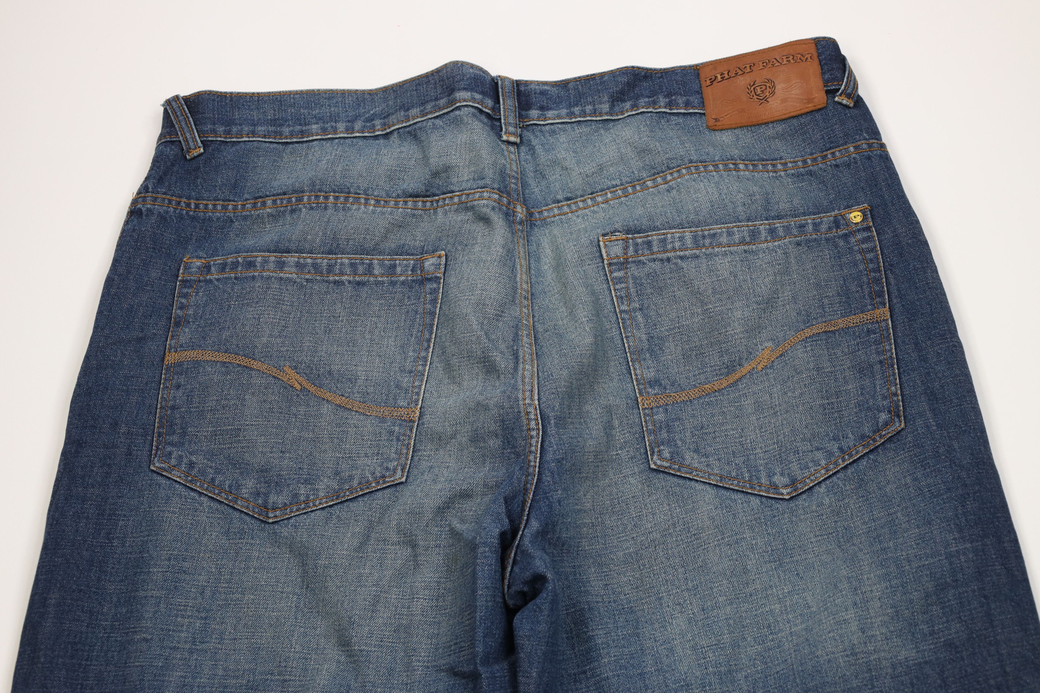 Phat Farm Vintage 90s Y2K Phat Farm Wide Leg Denim Jeans Blue Cotton Size US 40 / EU 56 - 10 Thumbnail