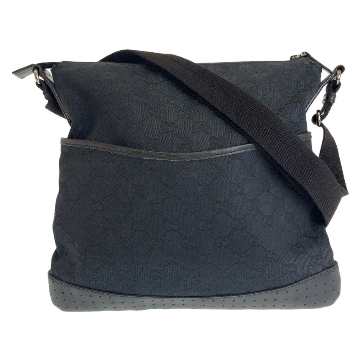 Gucci Gucci Gucci GG Canvas/Leather Shoulder Bag Pochette 145857 Canvas Crossbody Bag 145857 in Very Good Condition Size ONE SIZE - 1 Thumbnail