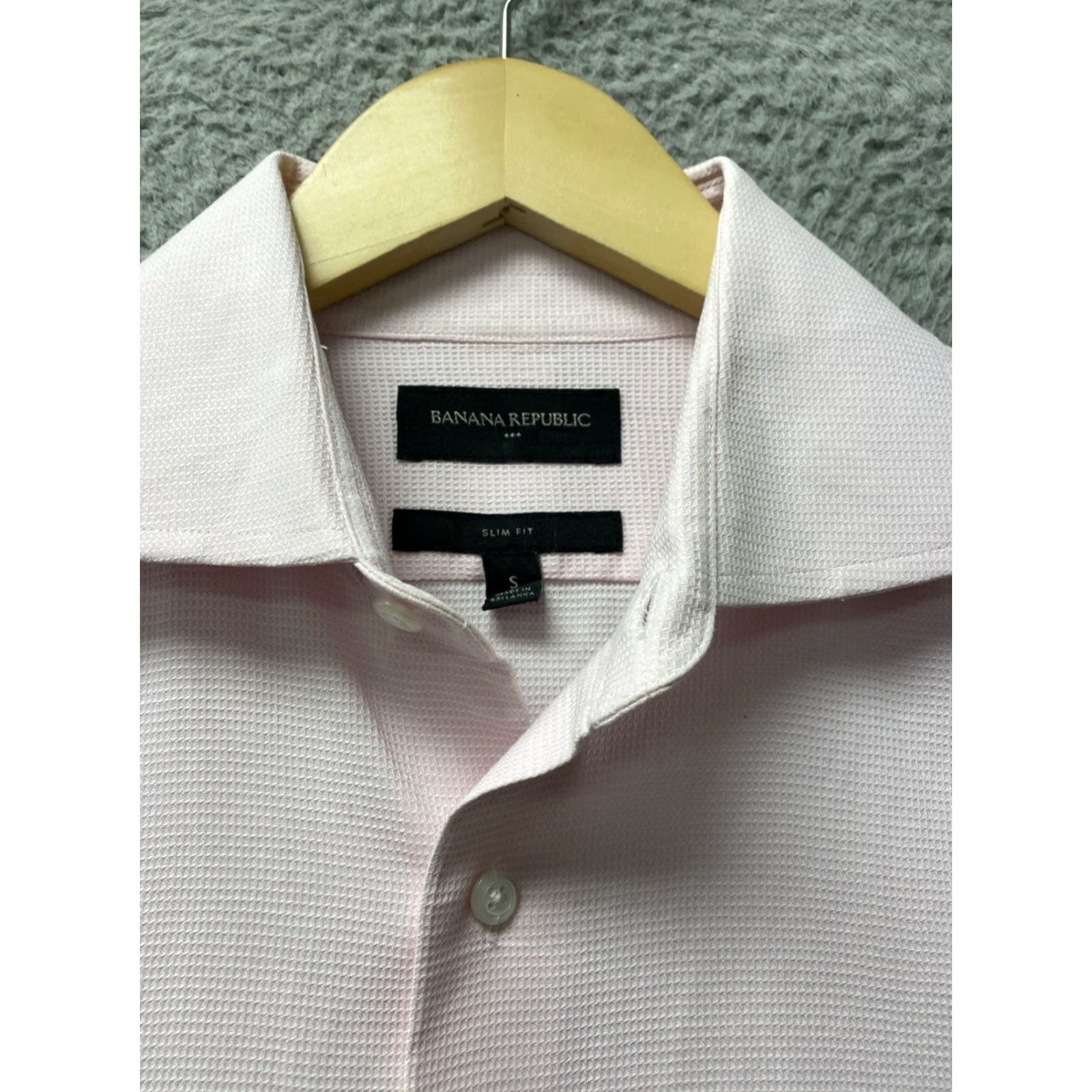 Banana Republic Banana Republic Button-Up Shirt Men Small Pink Slim Fit Long Sleeve Shirt Size US S / EU 44-46 / 1 - 7 Thumbnail