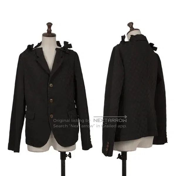 Comme des Garcons Comme Des Garcons Black retro pattern bow suit top Size S / US 4 / IT 40 - 1 Thumbnail