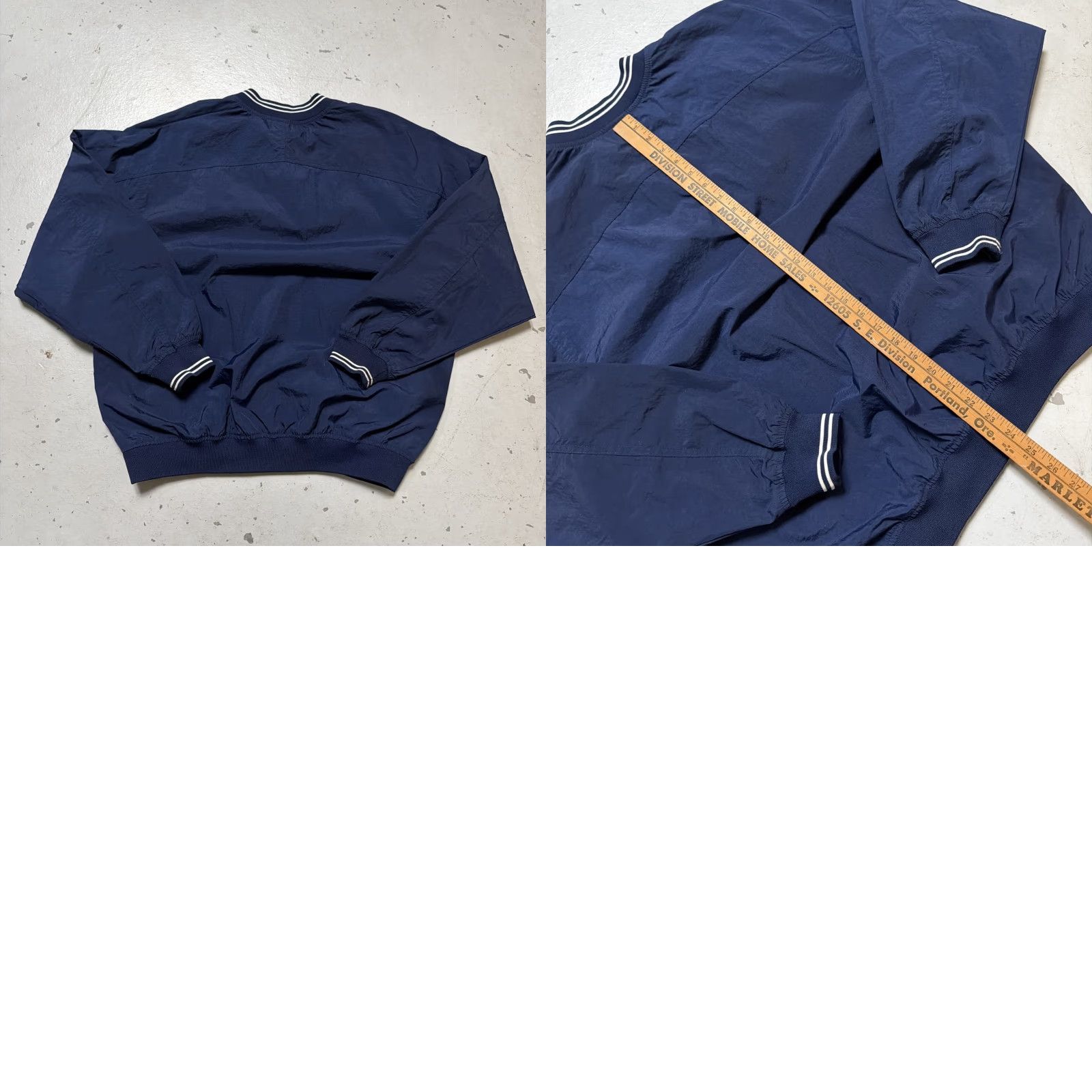 Nike VINTAGE Nike Windbreaker Jacket Unisex Adults L Blue 90s Swoosh Center 1990s Pullover Cambered Check Sports Warm Up Shirt Size US L / EU 52-54 / 3 - 8 Thumbnail