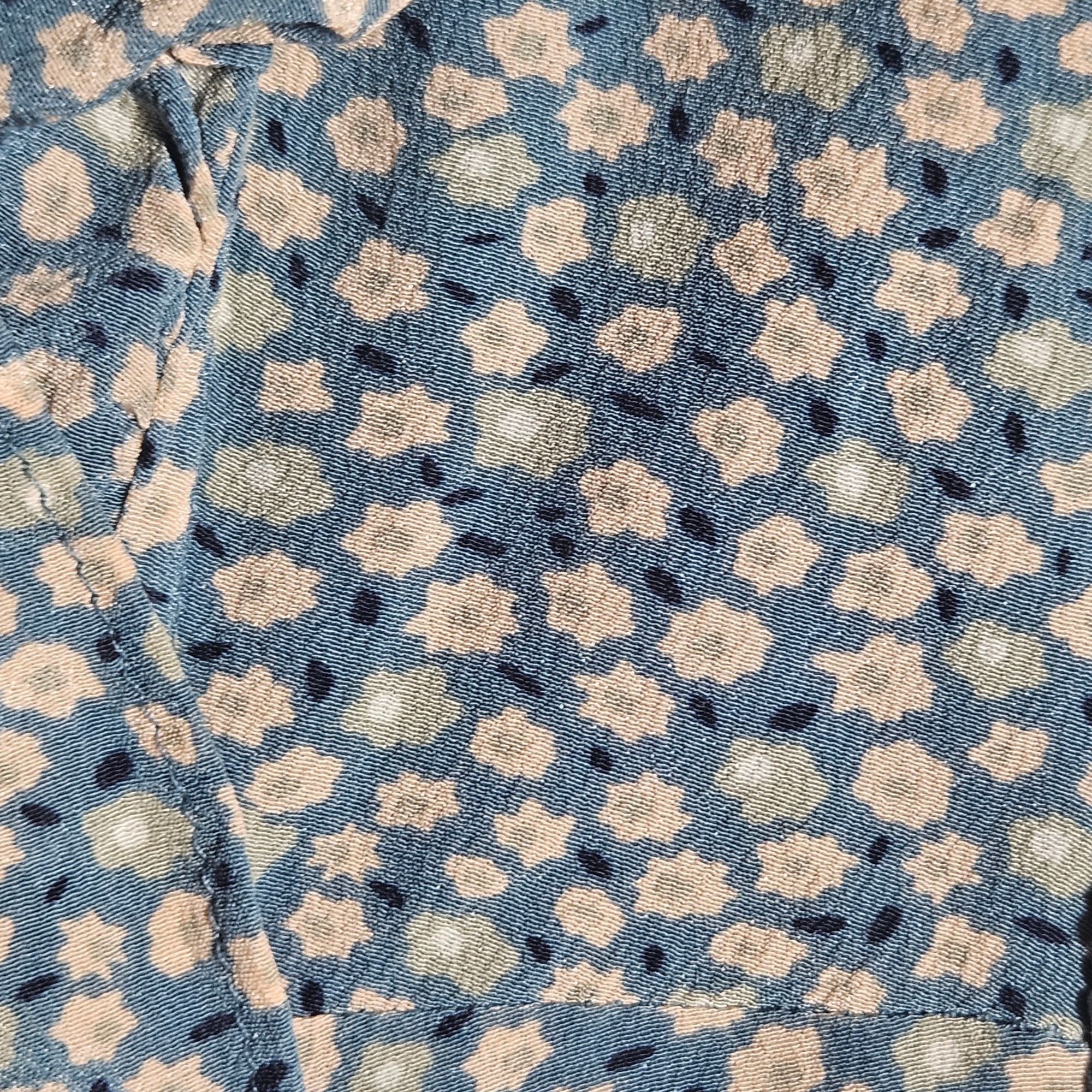 Madewell Madewell XS Blue Wrap Dress Floral Ruffle Hem French Girl Co Size XS / US 0-2 / IT 36-38 - 4 Thumbnail