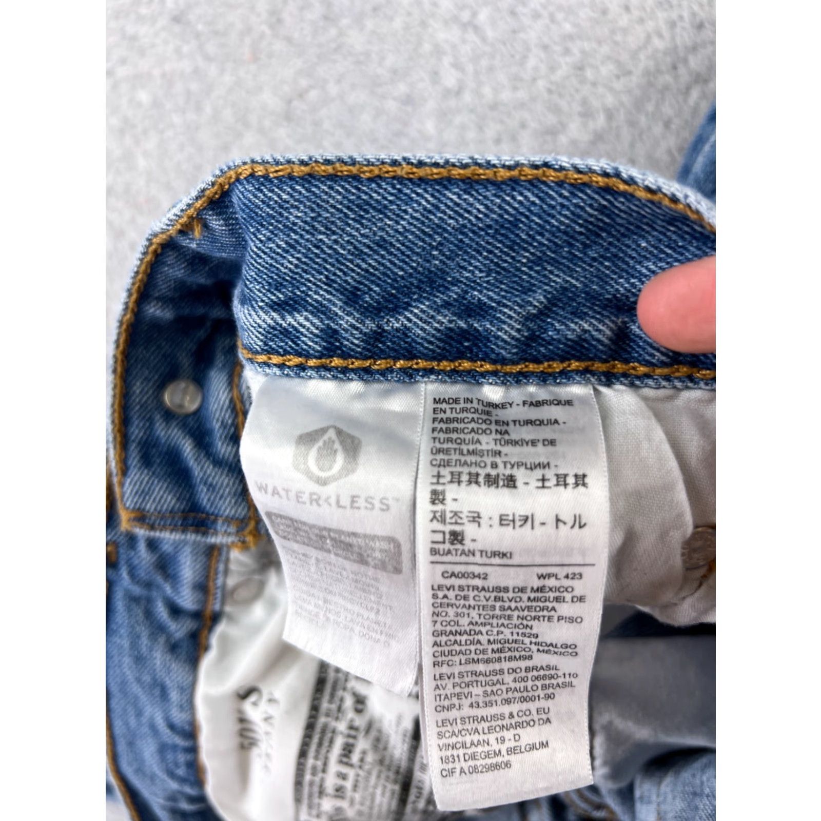 Levi's Levi's 501 Jeans Denim Blue 29x27 Skinny Regular Button Fly Distressed Vintage? No (not vintage) Size 29" - 7 Thumbnail
