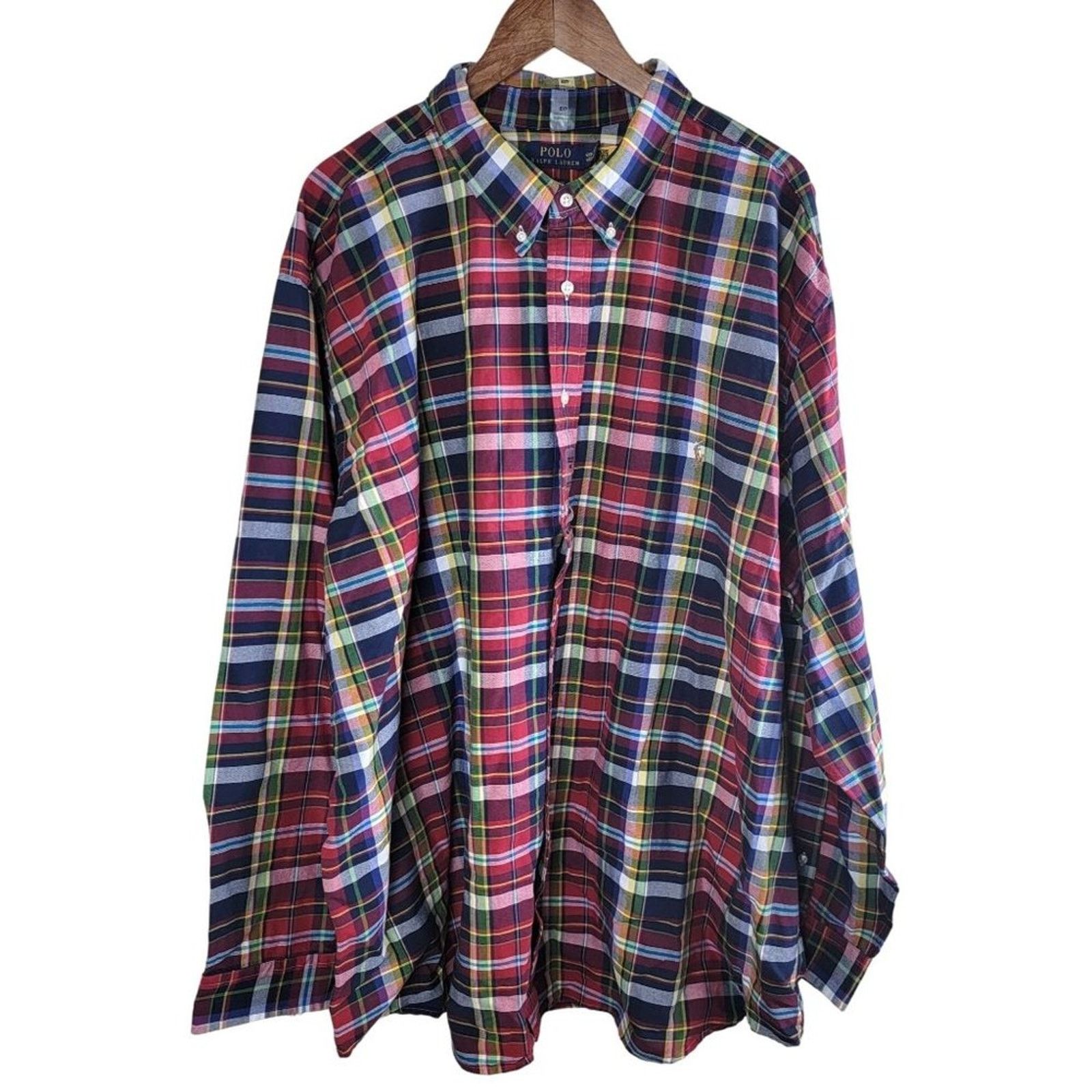 Polo Ralph Lauren Polo Ralph Lauren Classic Fit Plaid Cotton Button Down Shirt Size US XXL / EU 58 / 5 - 2 Thumbnail