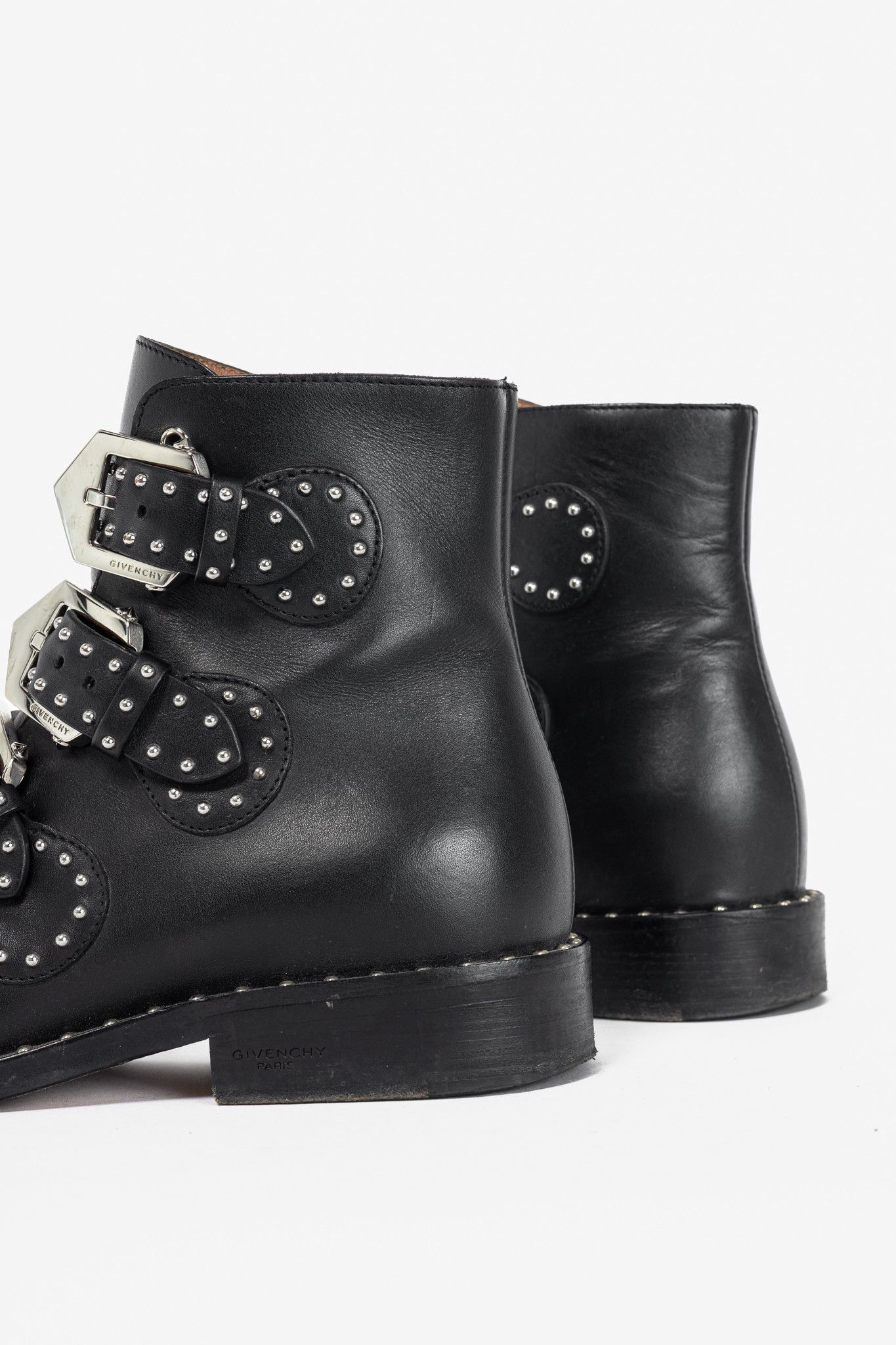 Givenchy Givenchy Elegant Prue Noir Studded Buckle Ankle Boots Size US 5.5 / IT 35.5 - 8 Thumbnail