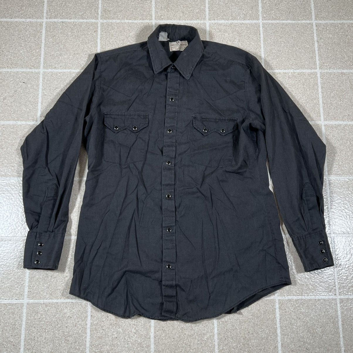 Vintage 70s Dee Cee Mens Western Shirt 15.5 Size 33 Black Pearl Snap Size US M / EU 48-50 / 2 - 1 Thumbnail