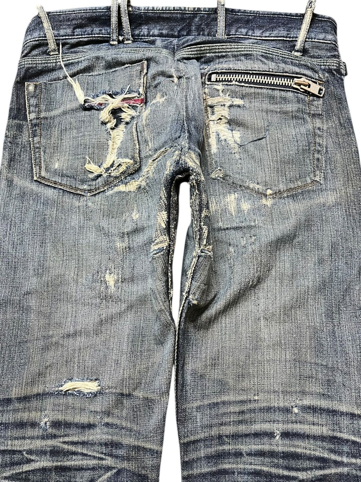 Mackintosh × Paul Smith Vintage Paul Smith Bondage Punk Ripped Whiskers Denim Size US 32 / EU 48 - 7 Thumbnail