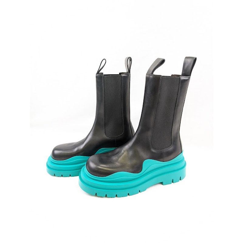Bottega Veneta o1rshd1 Tire High Boots in Black w/ Bright Green Sole Size US 9.5 / EU 42-43 - 17 Thumbnail