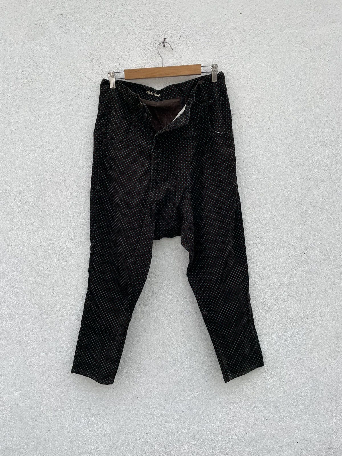 Frapbois Vintage Frapbois Drop Crotch Polka Dot Corduroy Light Pants Size US 31 - 1 Thumbnail