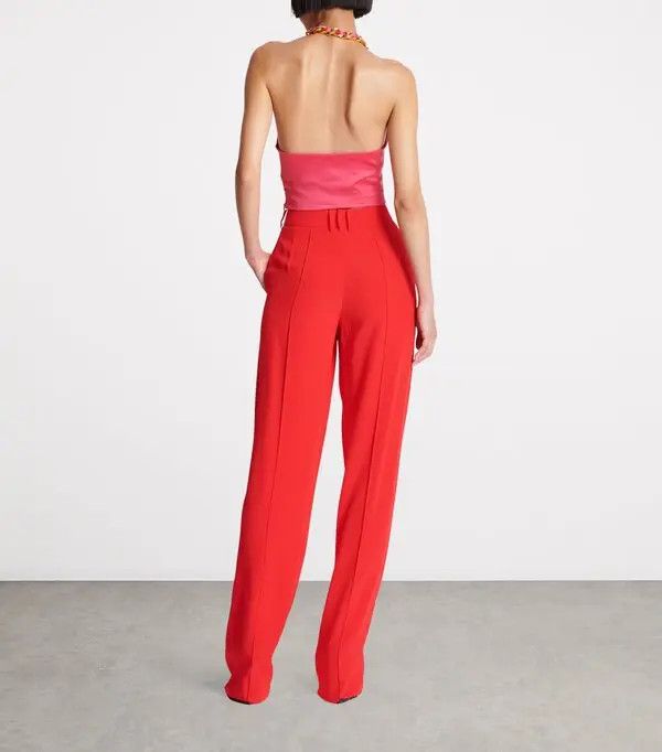 Balmain o1s1wg110526 Silk Draped Halterneck Top in Pink Size L / US 10 / IT 46 - 3 Thumbnail