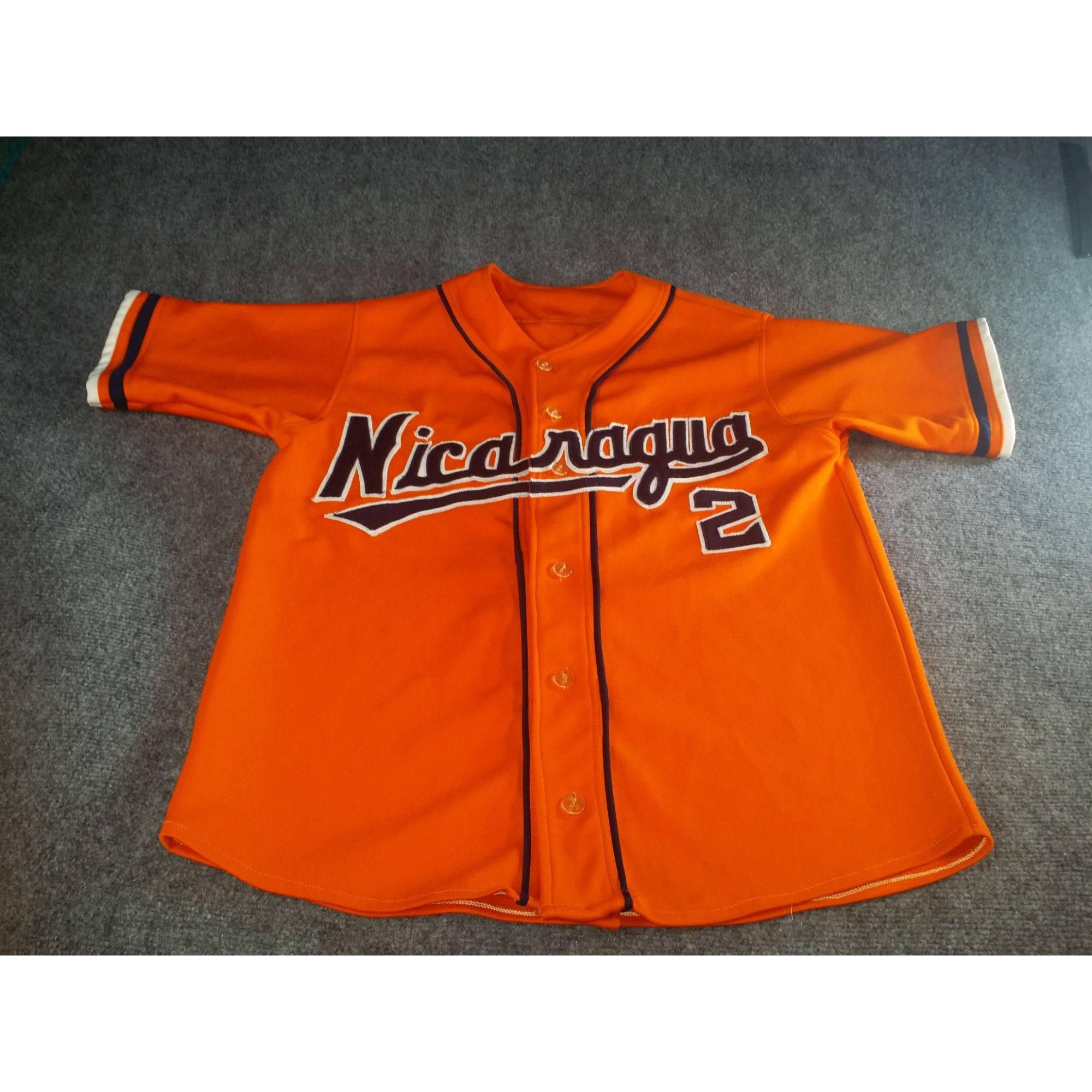 Other Nicaragua National Team Jersey Men Sz M Orange Black 2 Baseb Size US M / EU 48-50 / 2 - 1 Thumbnail