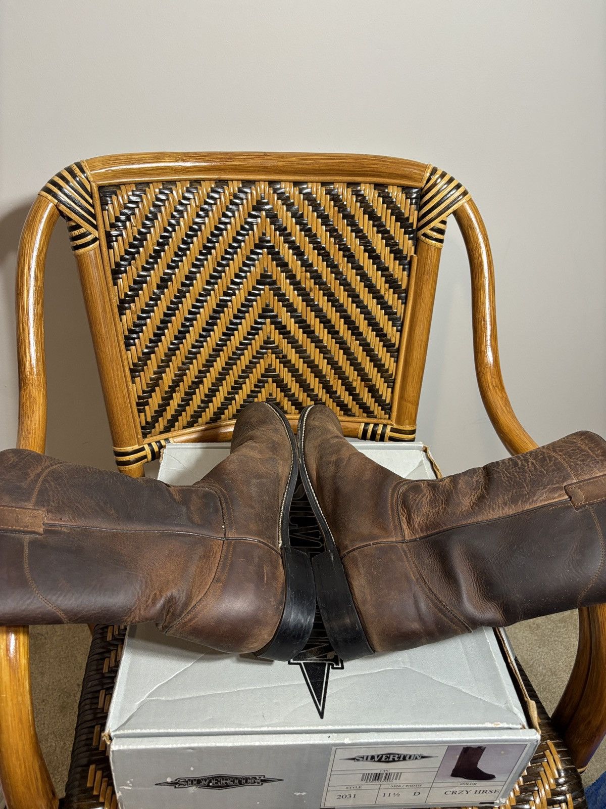 Other Silverton Western Roper Boots Cowboy Leather Size 11.5 D Size US 11.5 / EU 44-45 - 5 Thumbnail