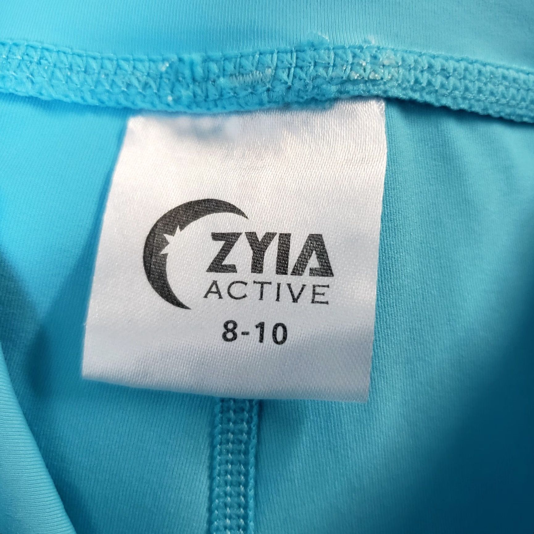 Vintage Zyia Womens Cropped Leggings Sz 8-10 Solid Blue High Rise Activewear Legging Womens Size 30" / US 8 / IT 44 - 7 Thumbnail