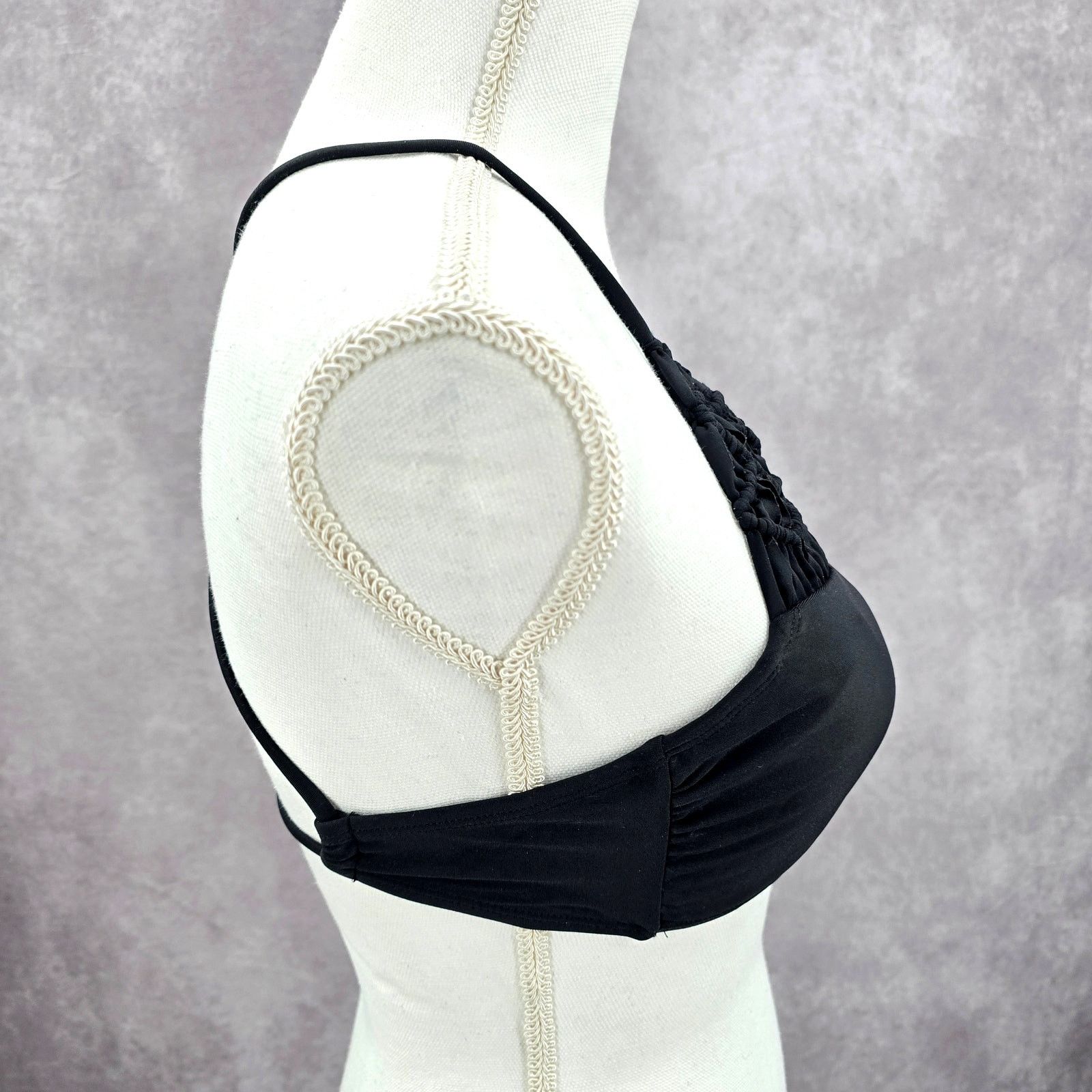 Other Xhilaration Black Crochet String Padded Bikini Top Swim M Size ONE SIZE - 2 Thumbnail