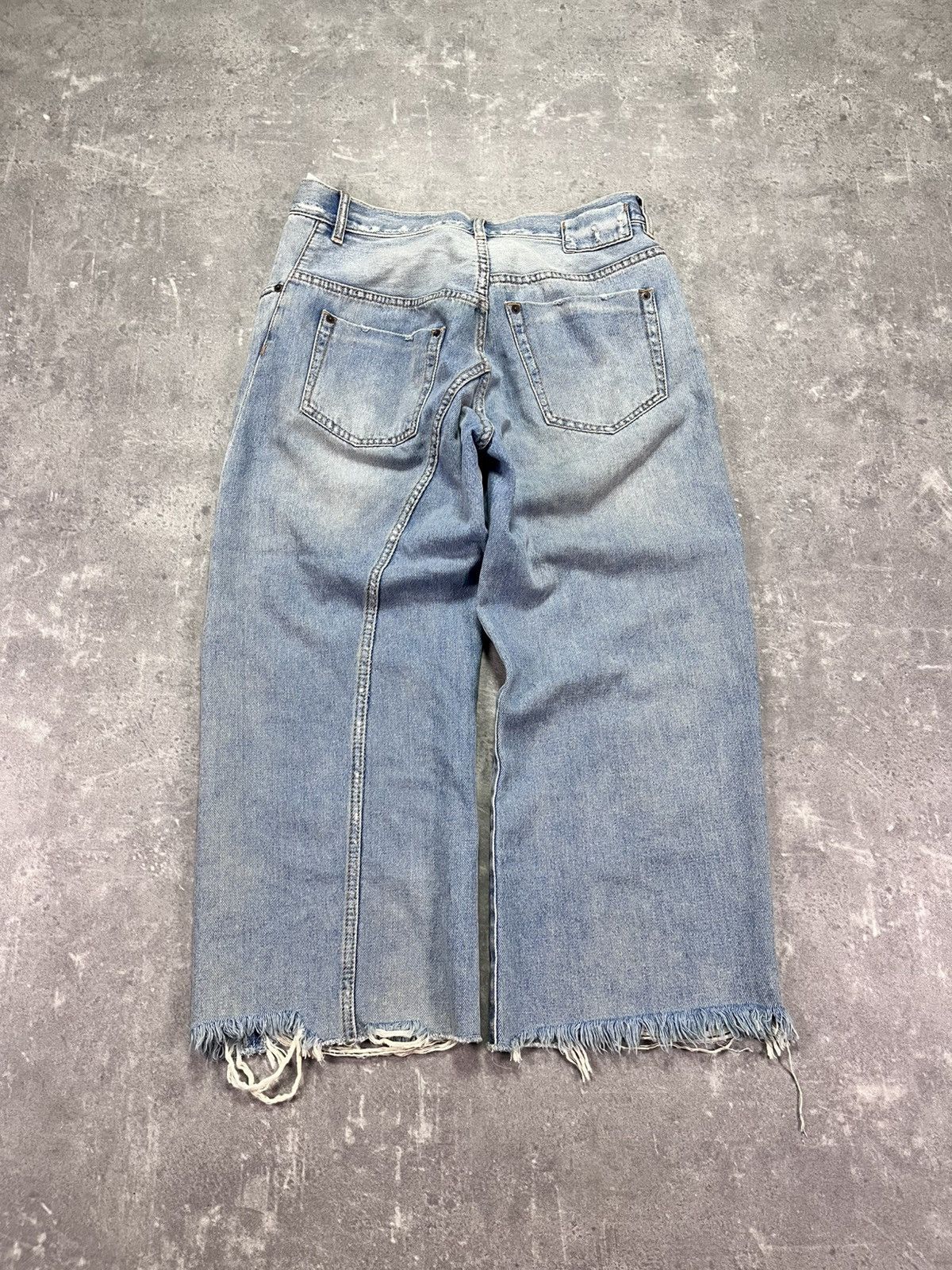 Maison Margiela SS17 MM6 Presentation Folded Cropped Flared Fit Jeans 40 Size 27" / US 4 / IT 40 - 3 Thumbnail