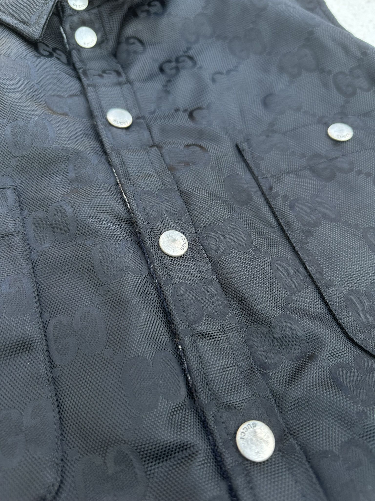 Gucci Gucci Vest Off The Grid Black GG Monogram Jacket Size US L / EU 52-54 / 3 - 5 Thumbnail