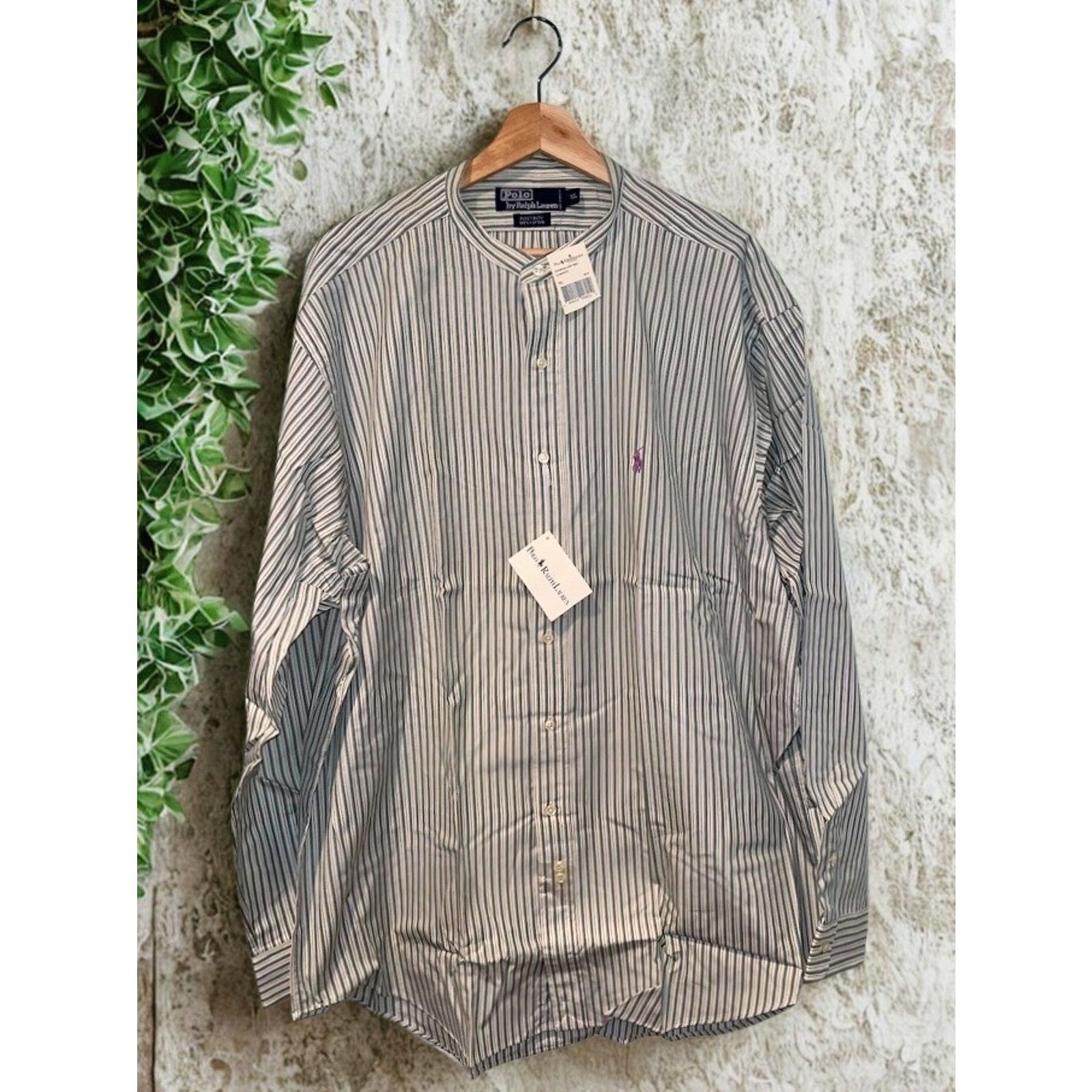 Polo Ralph Lauren Postboy Striped Button Shirt XL Deadstock