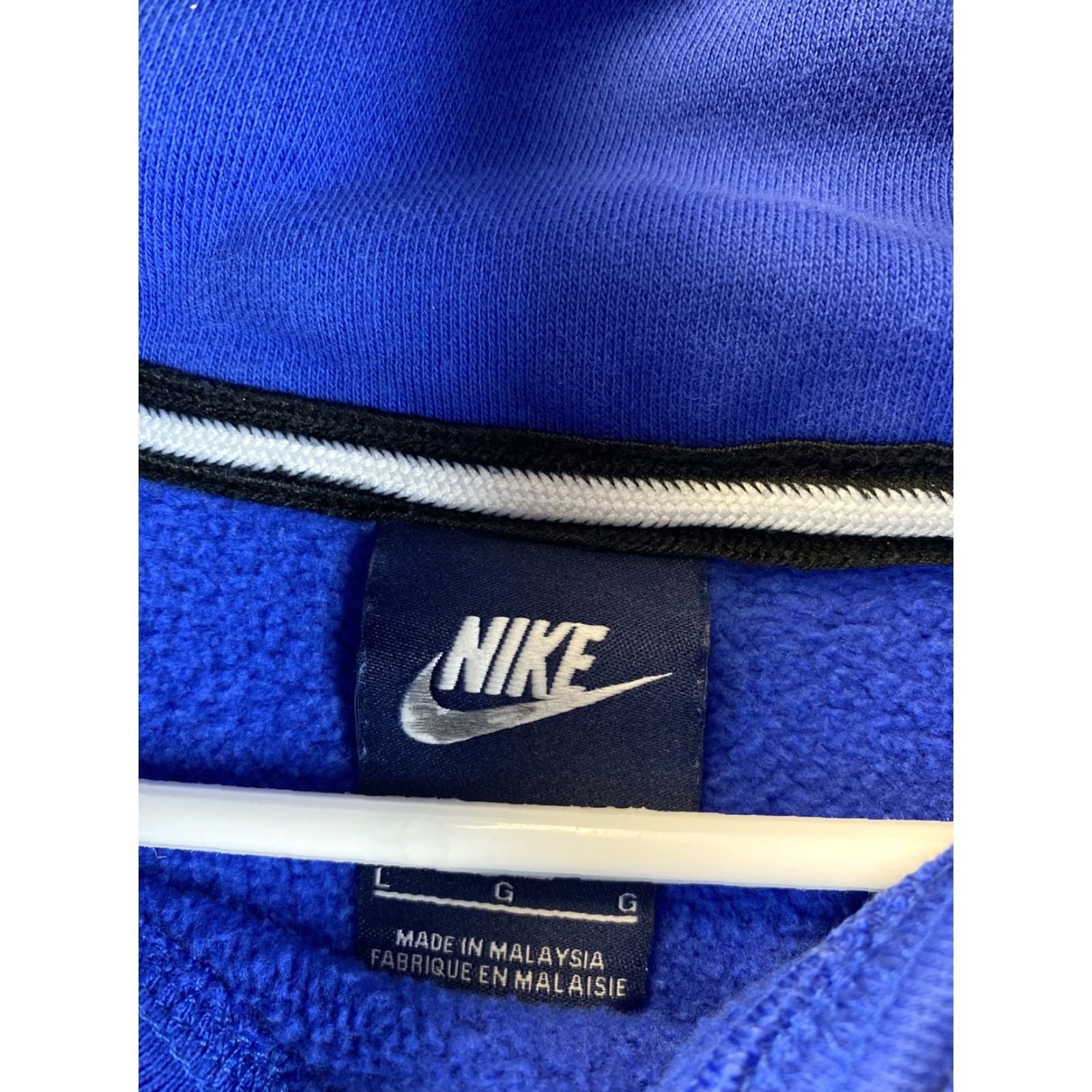 Nike VINTAGE Nike Hoodie Swoosh Pullover Mens L Blue 75-1 Center Swoosh Front Pocket Athletic Gym Training American Sports Size US L / EU 52-54 / 3 - 5 Thumbnail