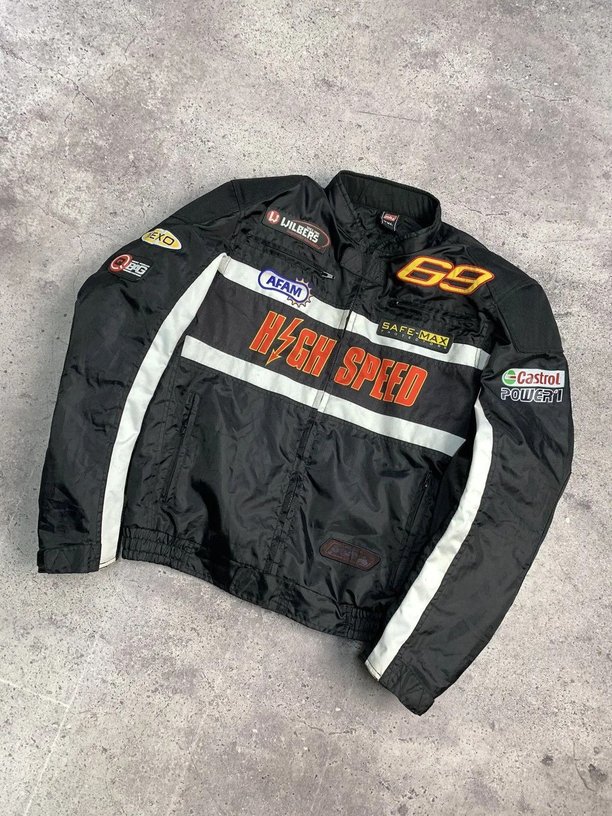 Japanese Brand × Vintage Vintage Leather jacket Hight Speed bomber nylon nascar Size US XL / EU 56 / 4 - 7 Thumbnail