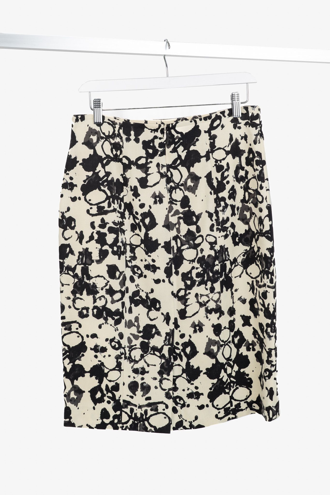 Yves Saint Laurent Yves Saint Laurent PF/08 Abstract Wool Pencil Skirt Size 28" / US 6 / IT 42 - 2 Thumbnail
