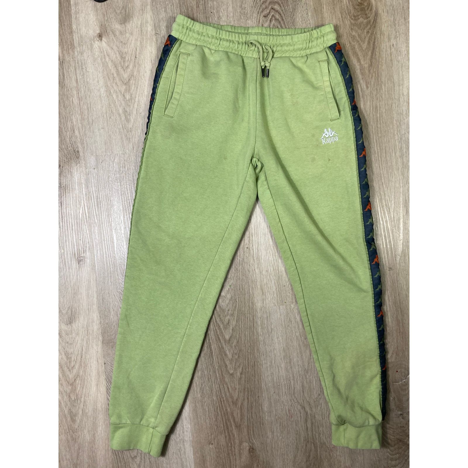 Kappa Kappa Unisex Joggers Green Logo Tape Pants Size M Activewear Size US 30 / EU 46 - 4 Thumbnail