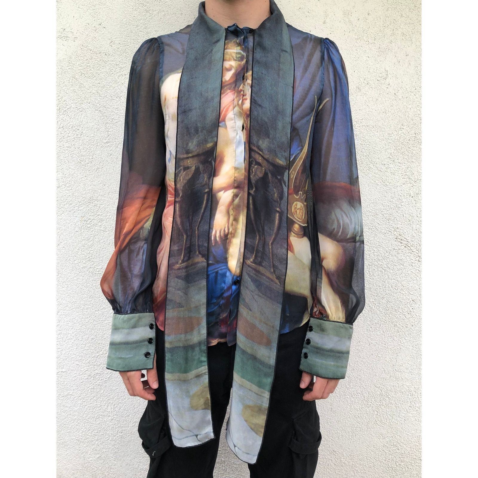Dolce & Gabbana 2000s Dolce & Gabbana runway painting silk shirt Size US M / EU 48-50 / 2 - 4 Thumbnail