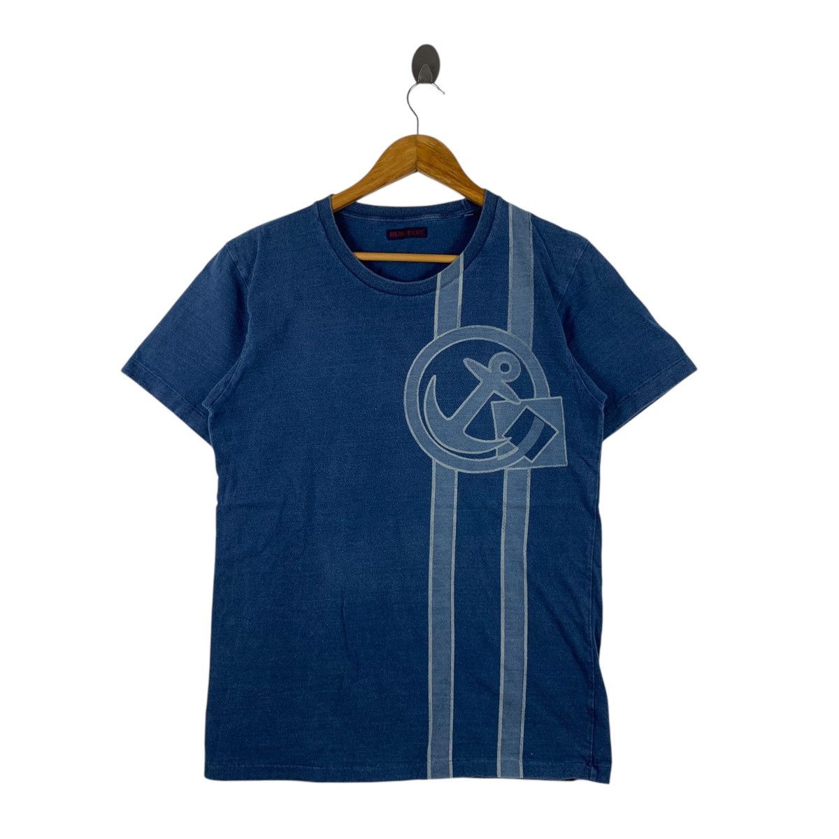 Blue Blue Japan × Japanese Brand × Vintage Vintage BLUE BLUE Japan Japanese Brand Indigo Big T-Shirt Size US M / EU 48-50 / 2 - 1 Thumbnail