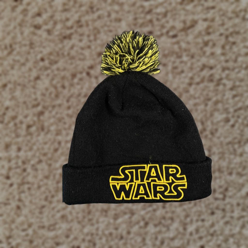 New Era New Era Beanie Hat Unisex Adults One Size Black Yellow Knit 100% Acrylic 90s Star Wars Vintage? Size ONE SIZE - 1 Thumbnail