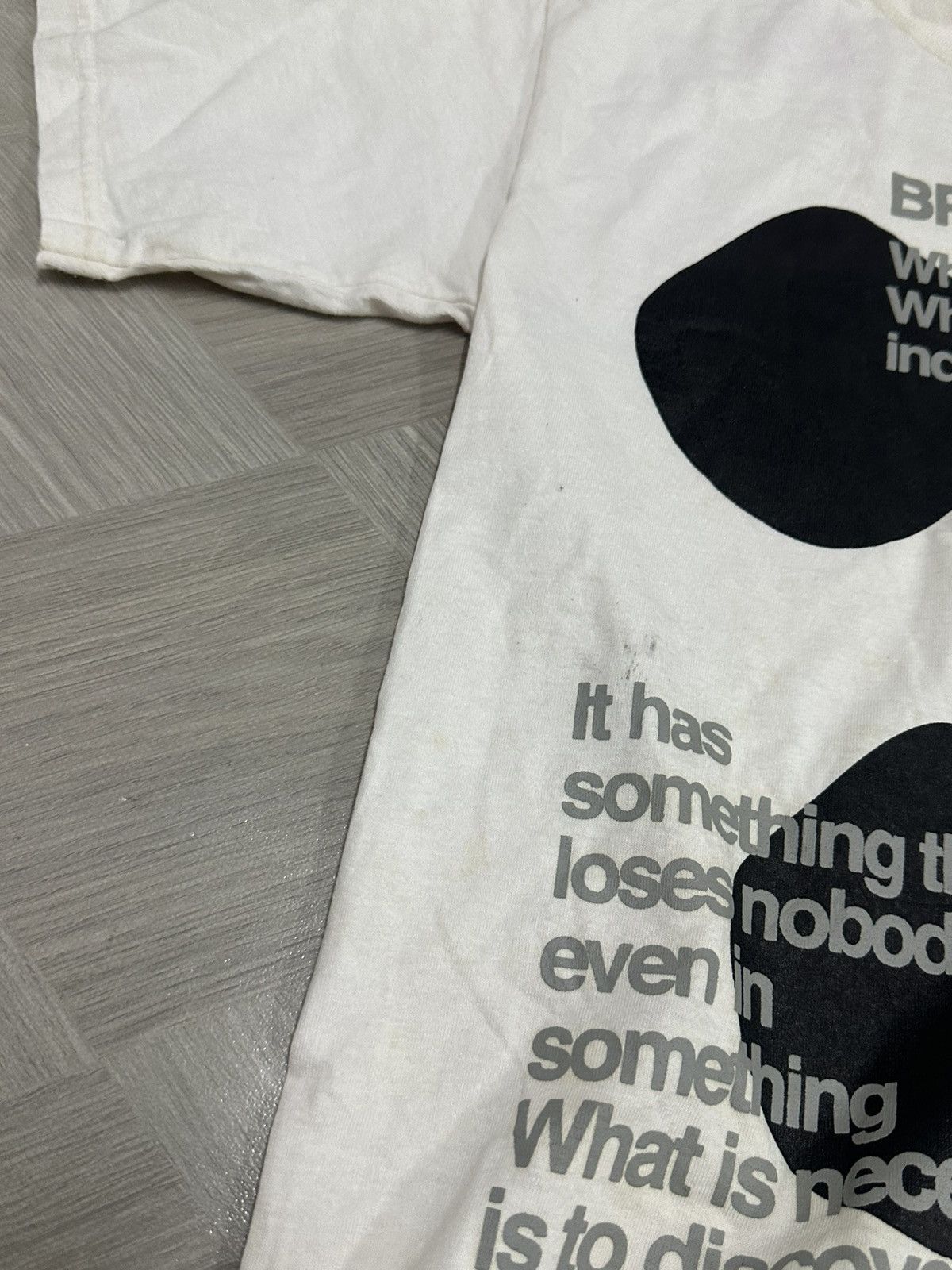 Designer Vintage 1990 Broad Graphics “Why Does Man Alive” T-Shirt Size US M / EU 48-50 / 2 - 17 Thumbnail