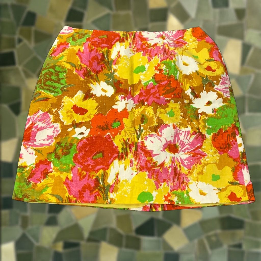 Talbots Talbots Skirt 18W Womens Knee Length Lined Zip Floral Multicolor Size 18W Plus Pencil Straight Womens Size 40" / US 18 - 1 Thumbnail