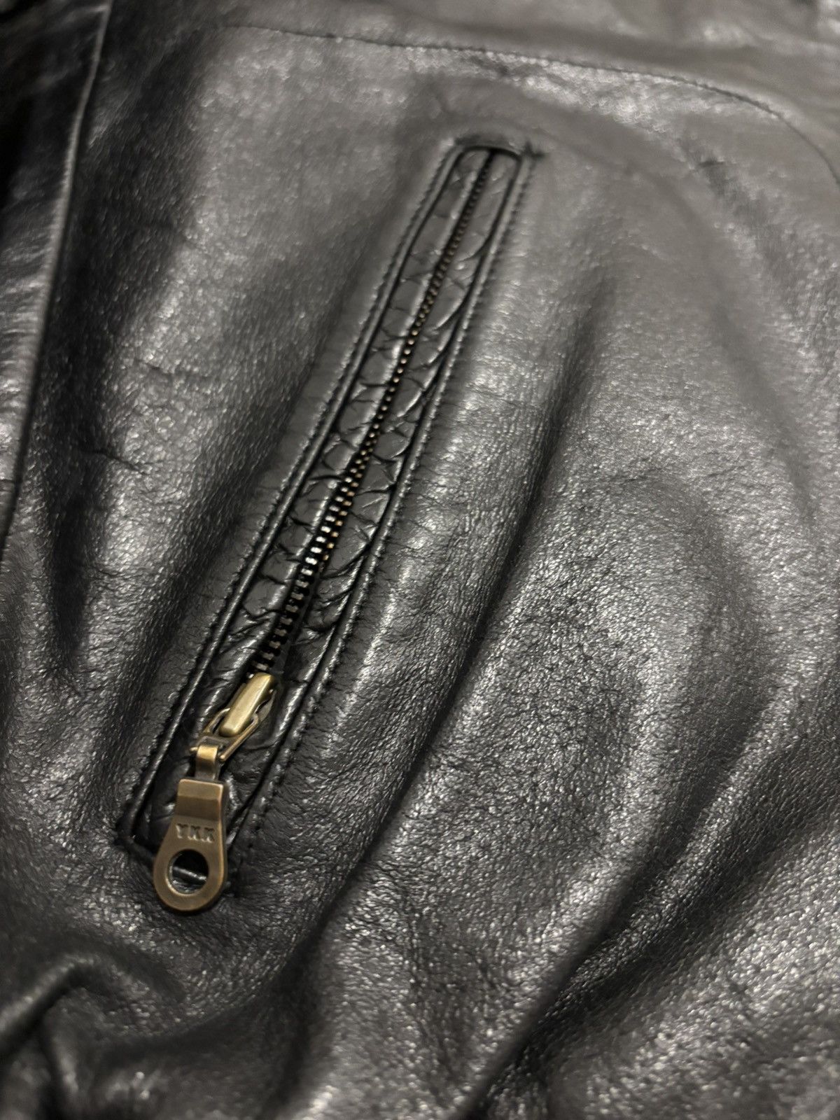 Vintage Vintage Lambskin Leather Collar Jacket Size US L / EU 52-54 / 3 - 7 Thumbnail