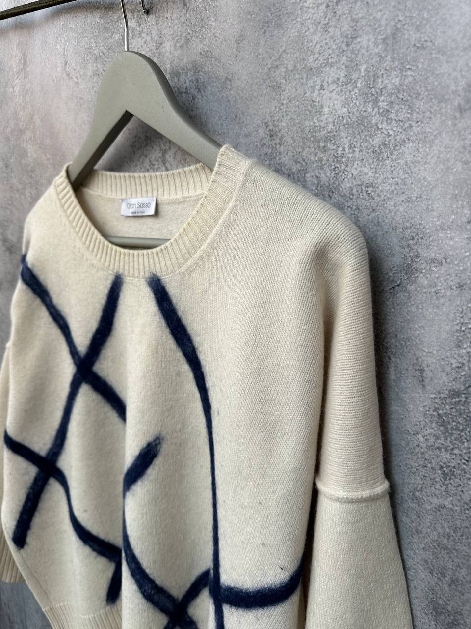 Gran Sasso Gran Sasso Wool Cashmere Blend Stripes Oversized Sweater Size L / US 10 / IT 46 - 6 Thumbnail