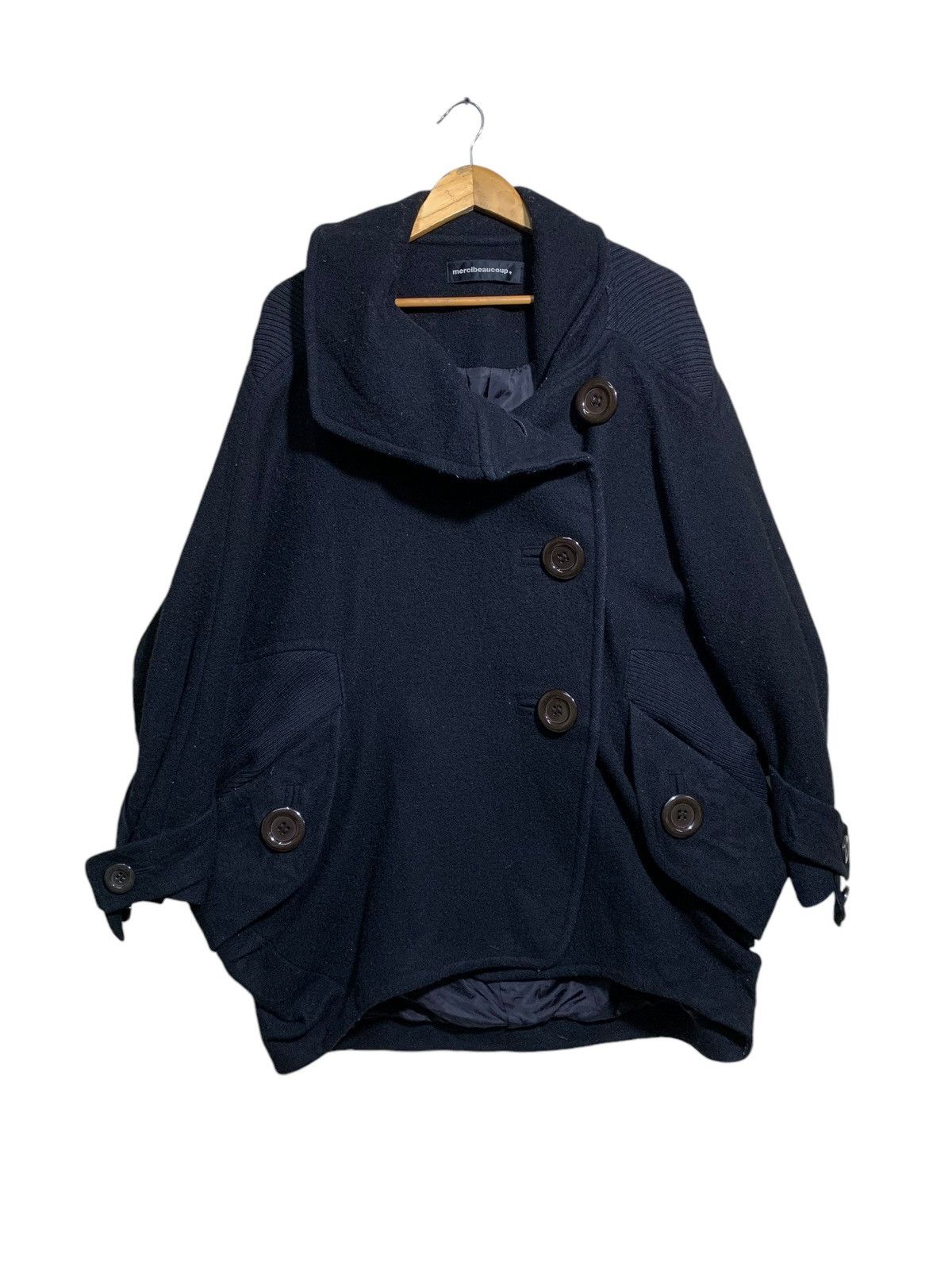 Issey Miyake 🔥MERCIBEAUCOUP ISSEY MIYAKE WOOL ASYMETRICAL JACKET Size L / US 10 / IT 46 - 1 Thumbnail