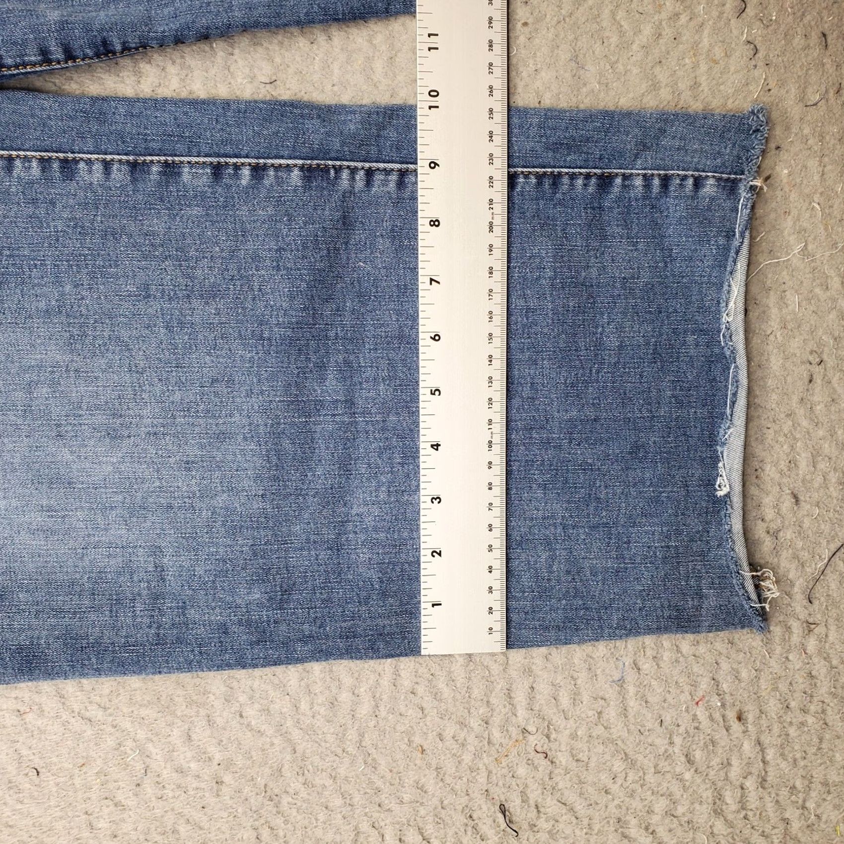 Denime Goodthreads Womens Cropped Jeans 29 Blue Denim Wide Leg Button Fly GT19010726 Size 29" - 5 Thumbnail