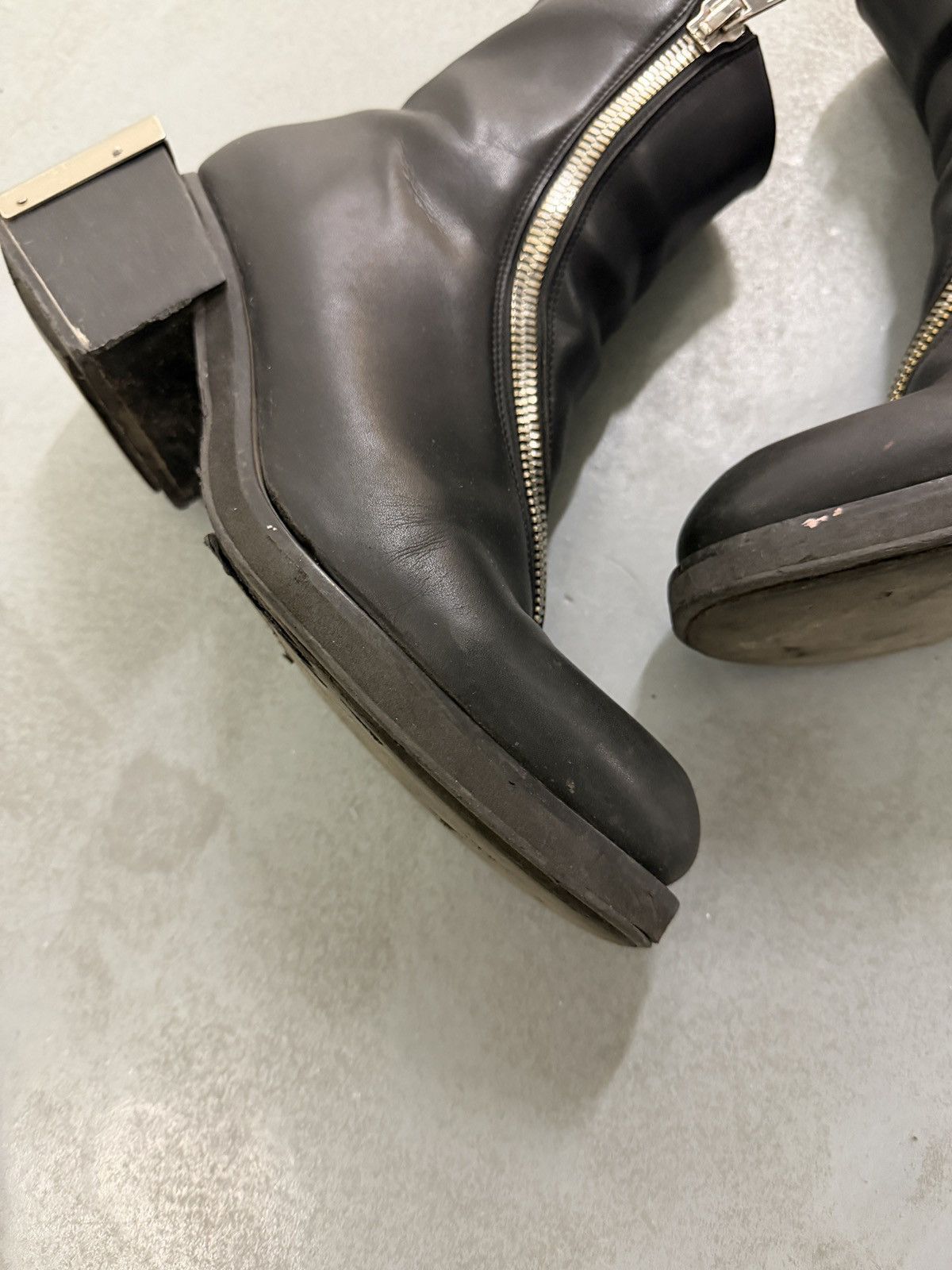GmbH GmbH Asymmetric Zip Ankle Leather Boots Size US 7 / EU 40 - 4 Thumbnail
