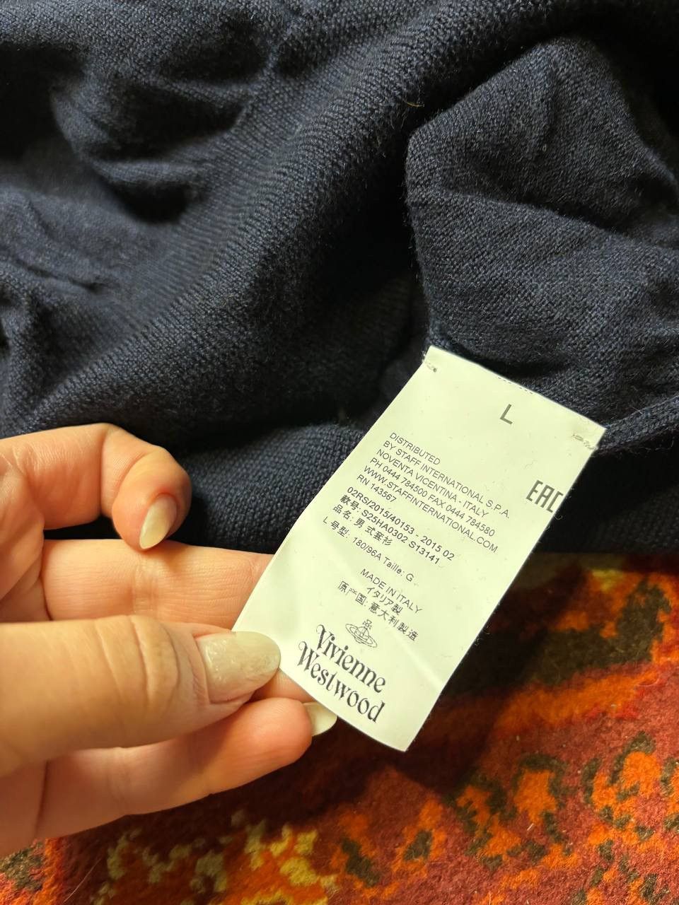 Vintage × Vivienne Westwood Vintage Vivienne Westwood Wool Embroidered logo Sweater Size US L / EU 52-54 / 3 - 4 Thumbnail