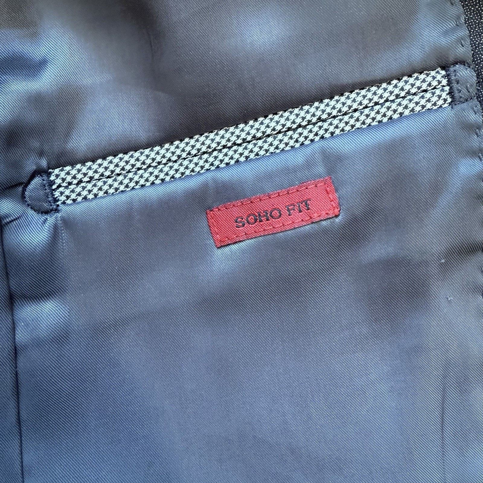 John Varvatos John Varvatos Blazer Medium Gray Black Wool Soho Fit Jacket Size 40R - 8 Thumbnail