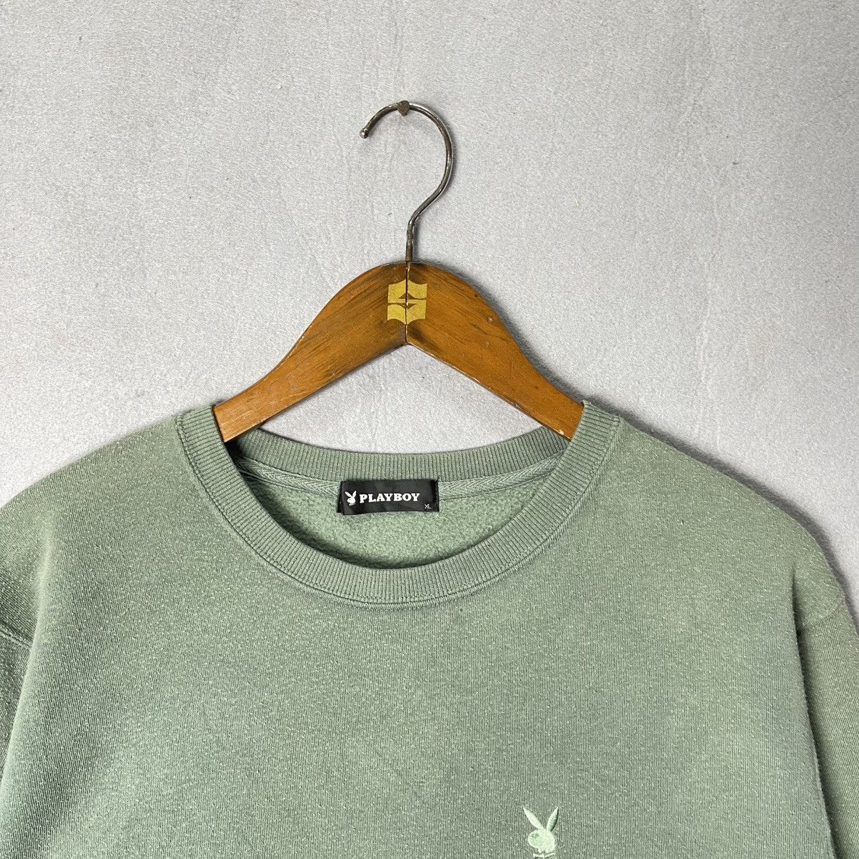 Playboy Vintage Playboy Sage Green Back Logo Sweatshirt Size US XL / EU 56 / 4 - 4 Thumbnail