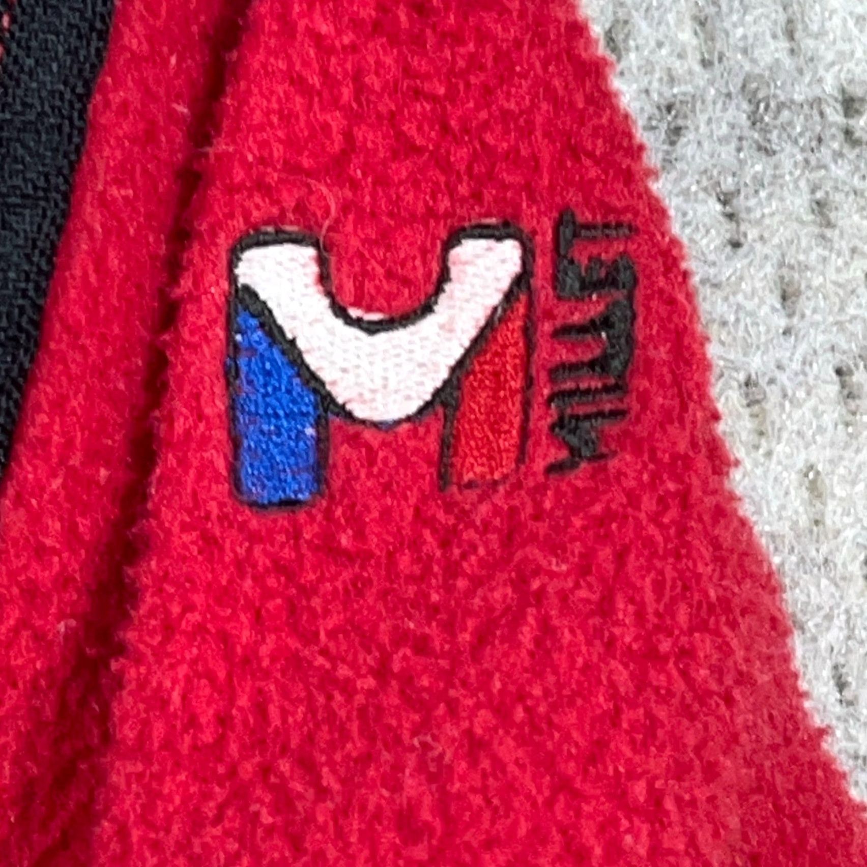 Vintage Millet Red Black Fleece Pullover Sweater Men M 90s Vintage Mock Neck Zipper Logo Embroidered Polartec Anorak, Solid Size US M / EU 48-50 / 2 - 4 Thumbnail