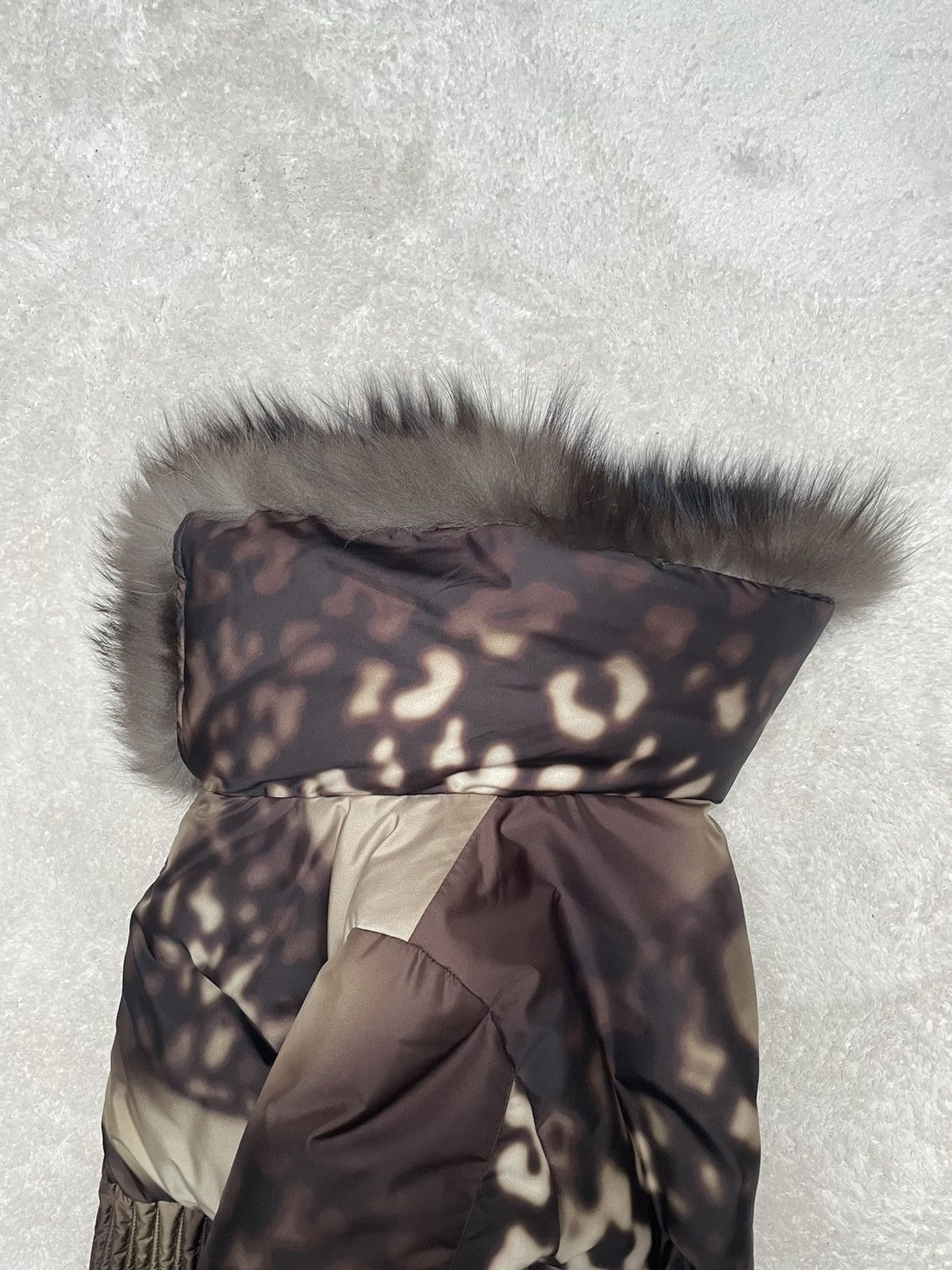 Prada 2000's Prada Leopard Fur Neck Down Jacket Size M / US 6-8 / IT 42-44 - 10 Thumbnail