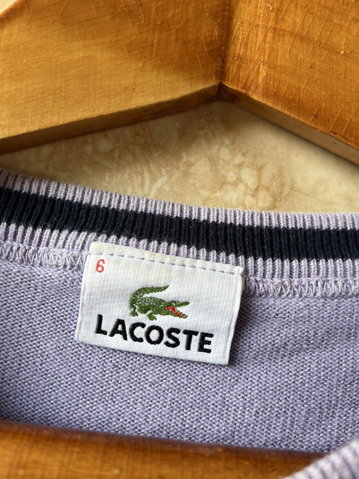 Lacoste Lacoste Lavander vintage sweater Size US XL / EU 56 / 4 - 3 Thumbnail